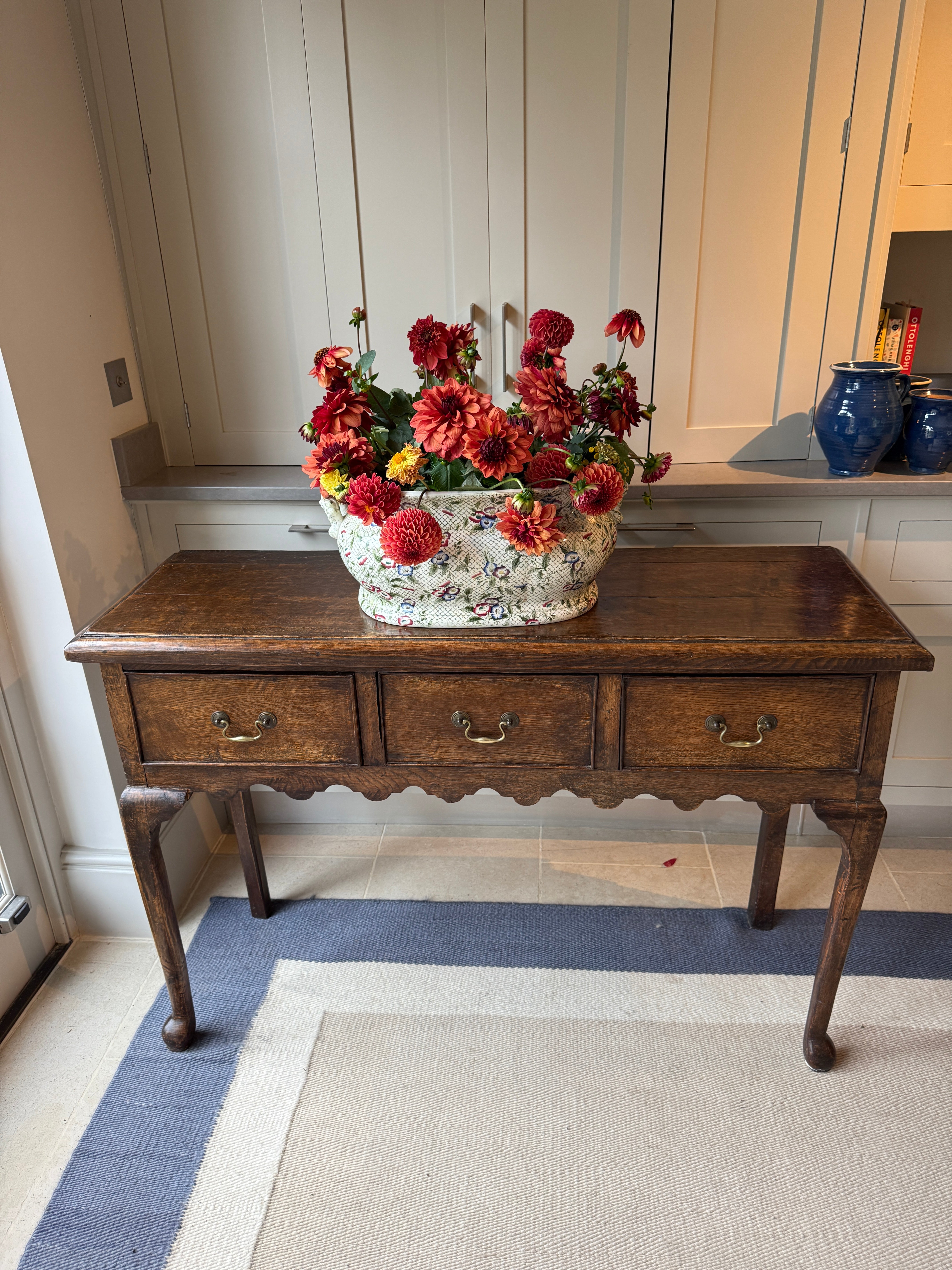 18th Century Oak Console with 3 large Drawers
