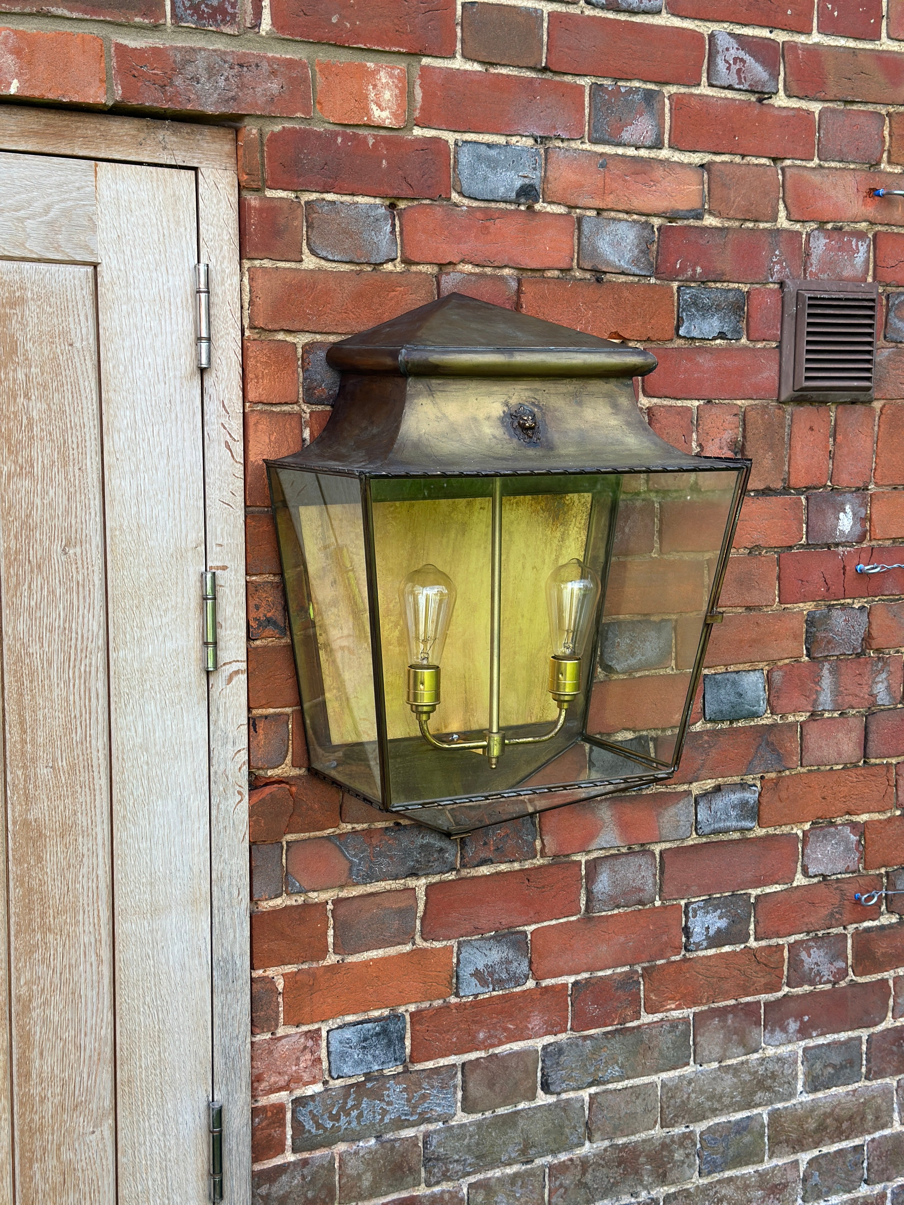 Large Vintage Brass Lantern