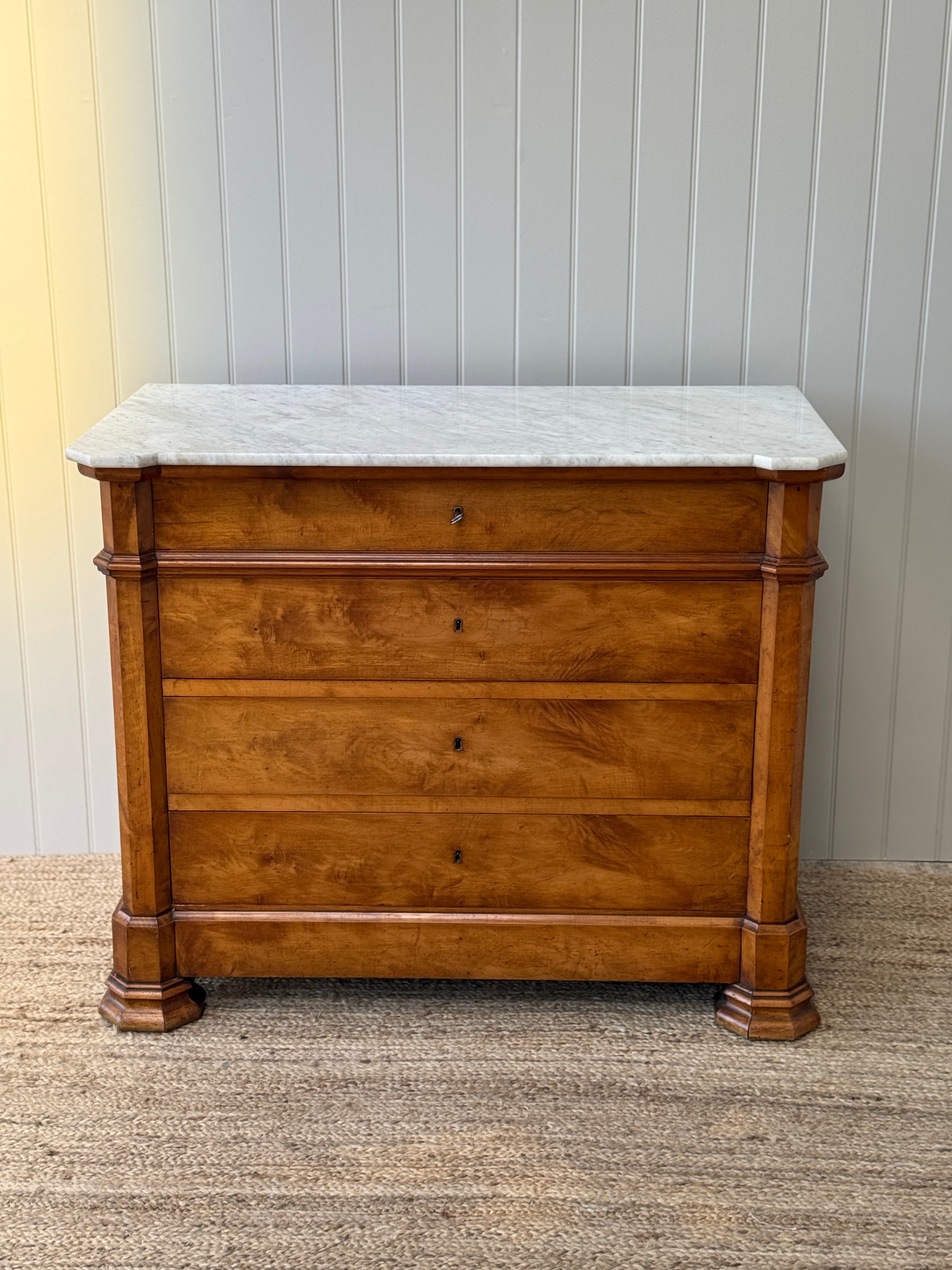French Louis Philippe Burr Ash Commode