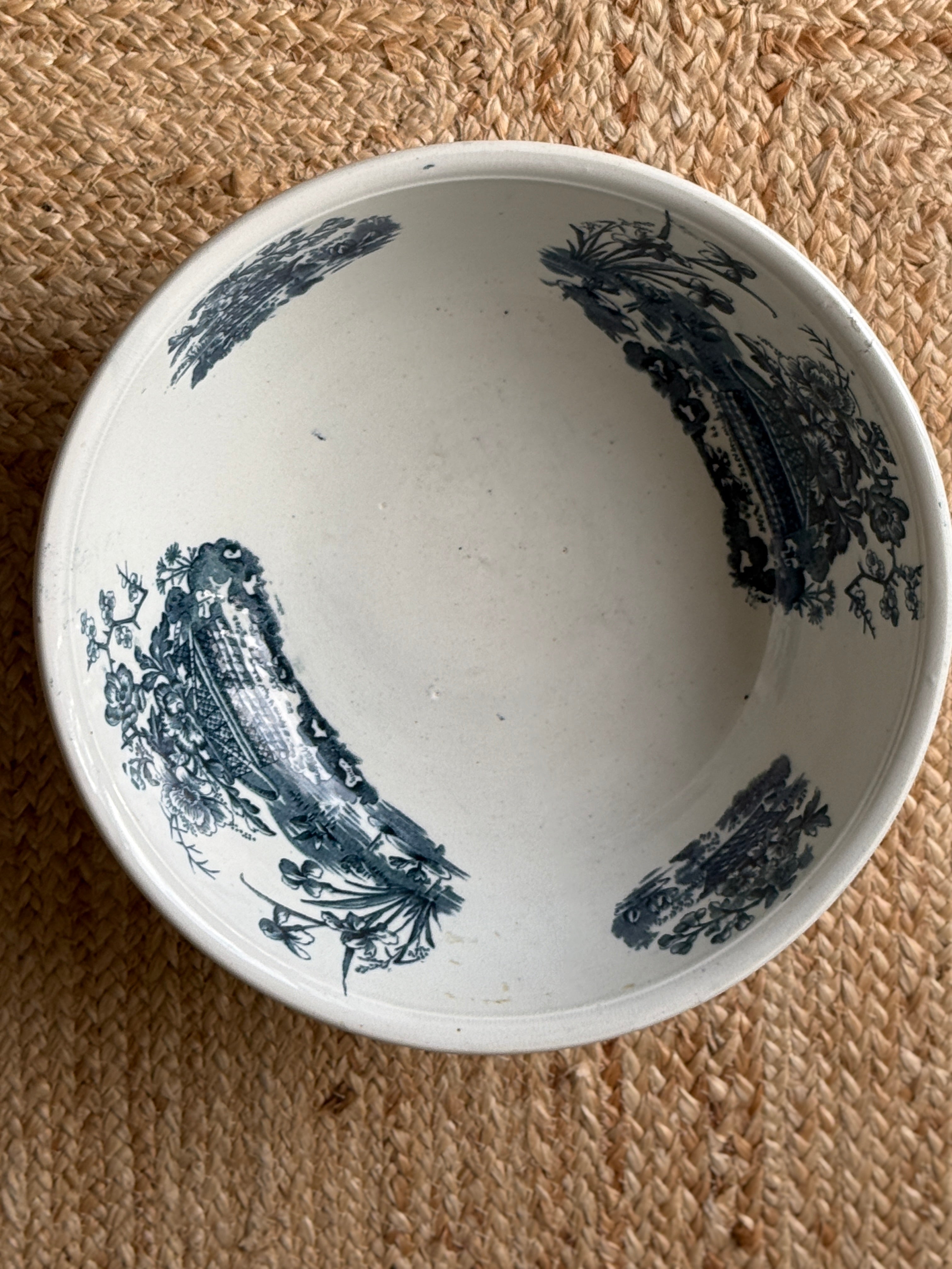 French Blue and White Bowl