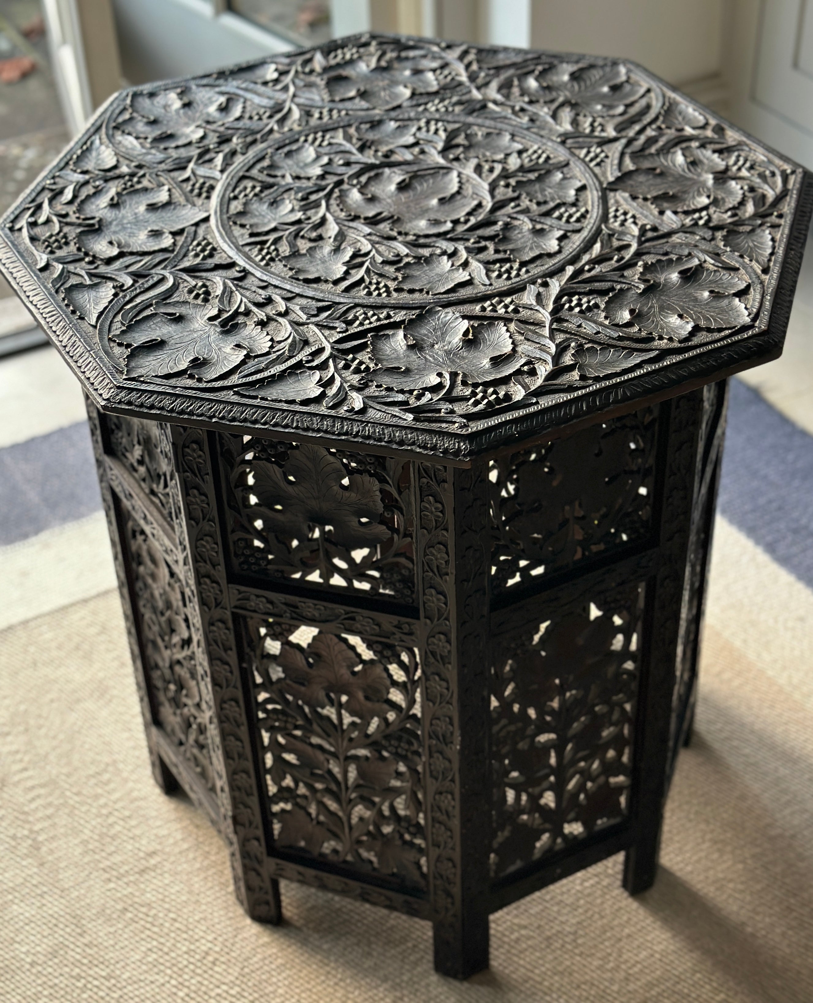 Large Anglo Indian Carved Table with amazing provenance