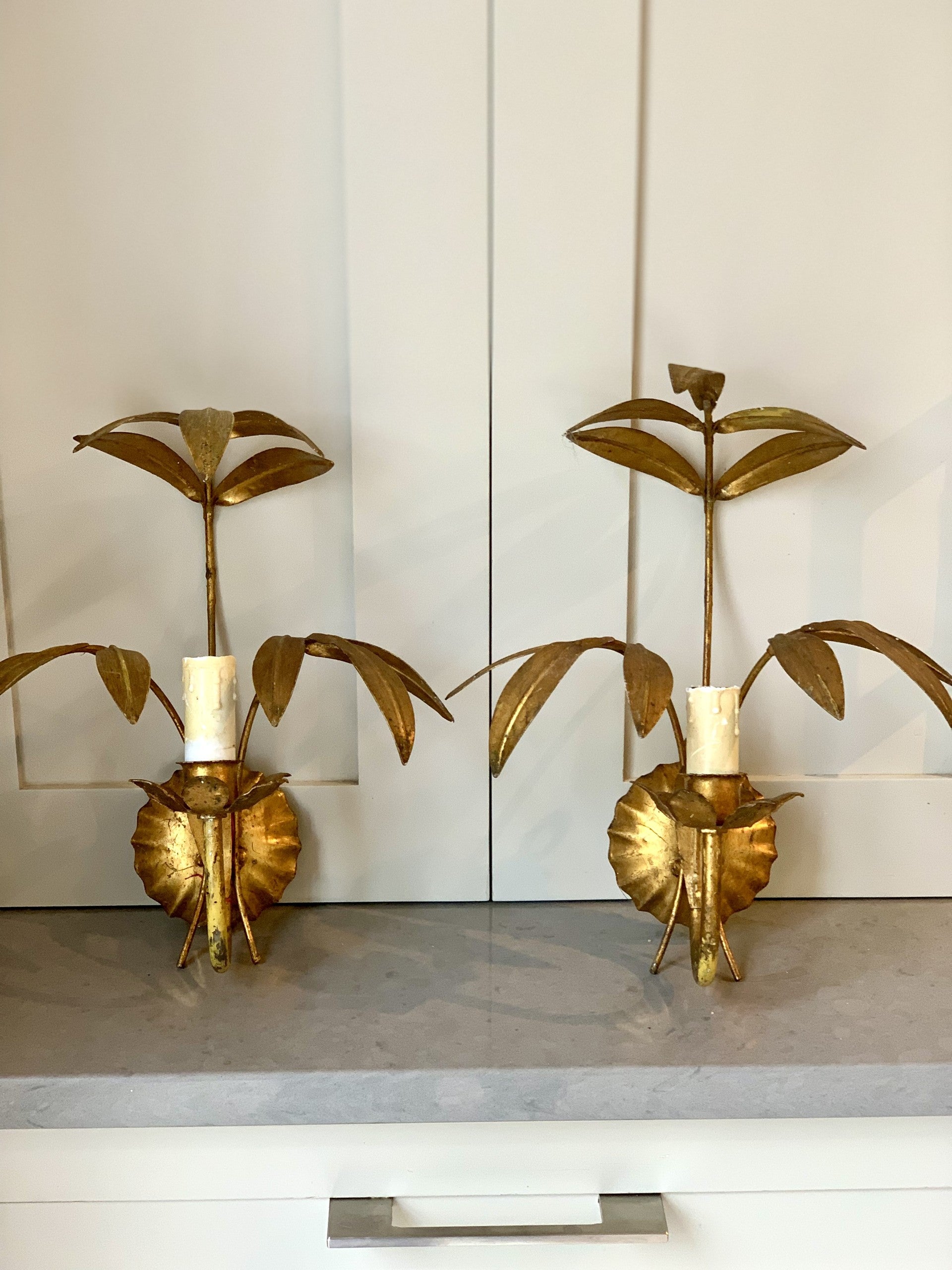 French Gilt Wall Lights