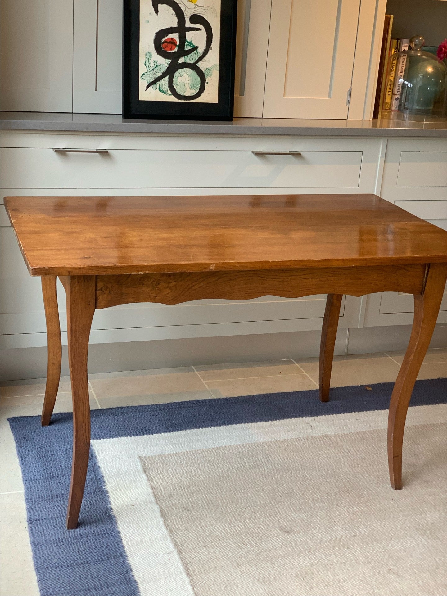 Small Oak Table with Shaped Apron
