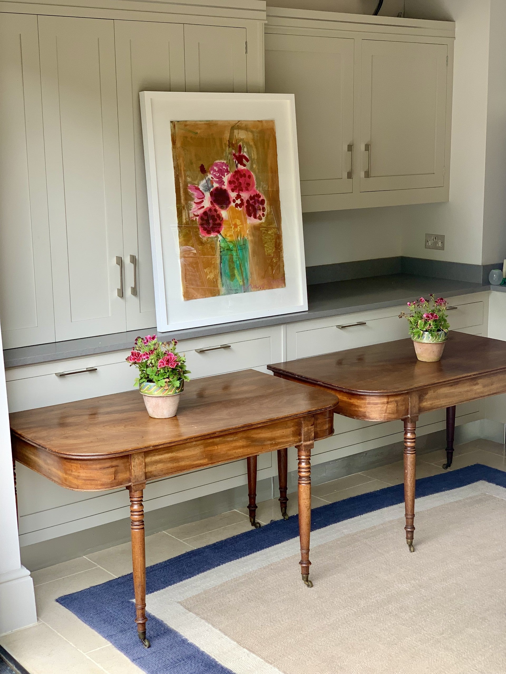 Stunning Pair of 'D' End Tables