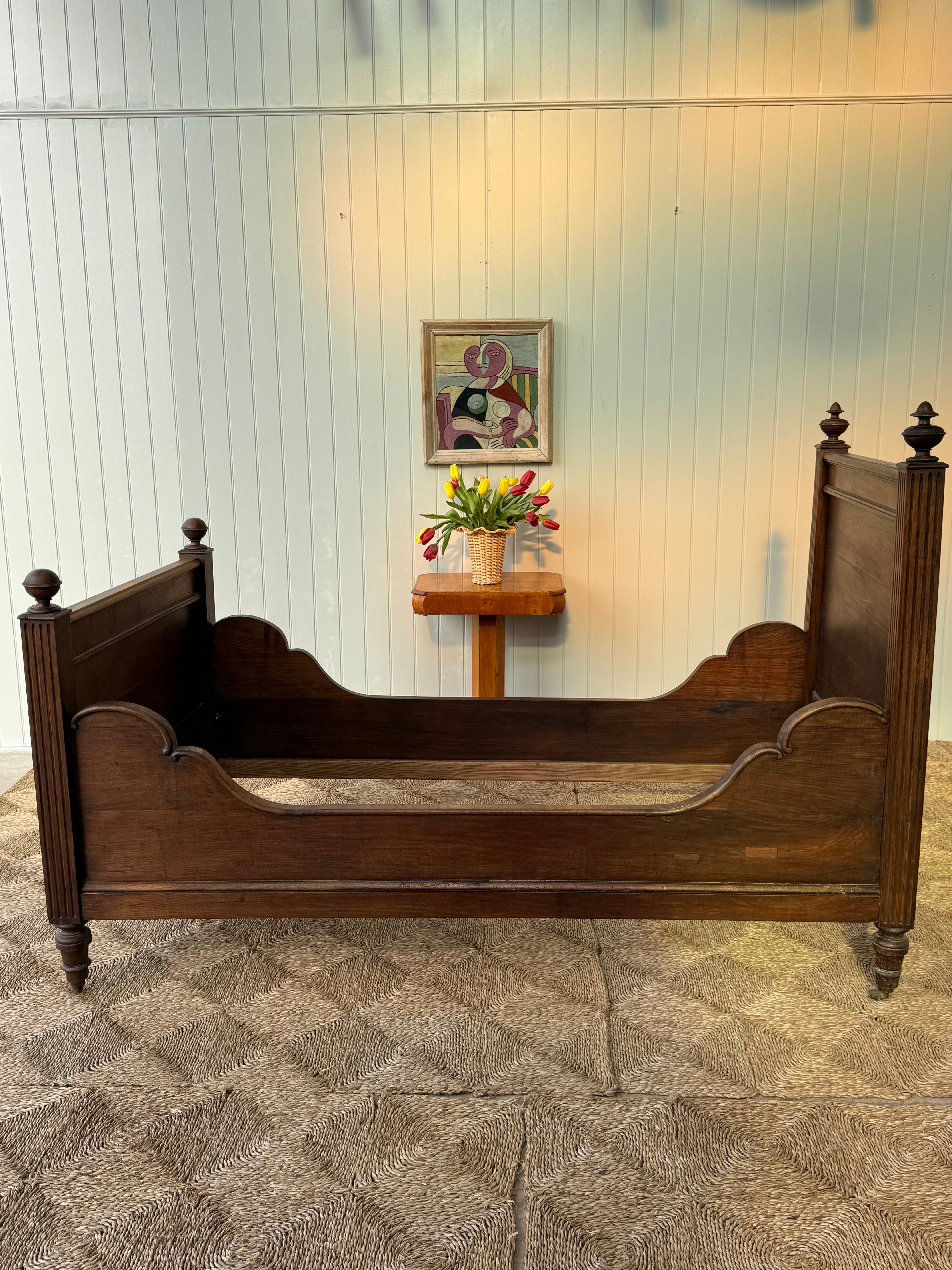 19th Century French Bateau Lit