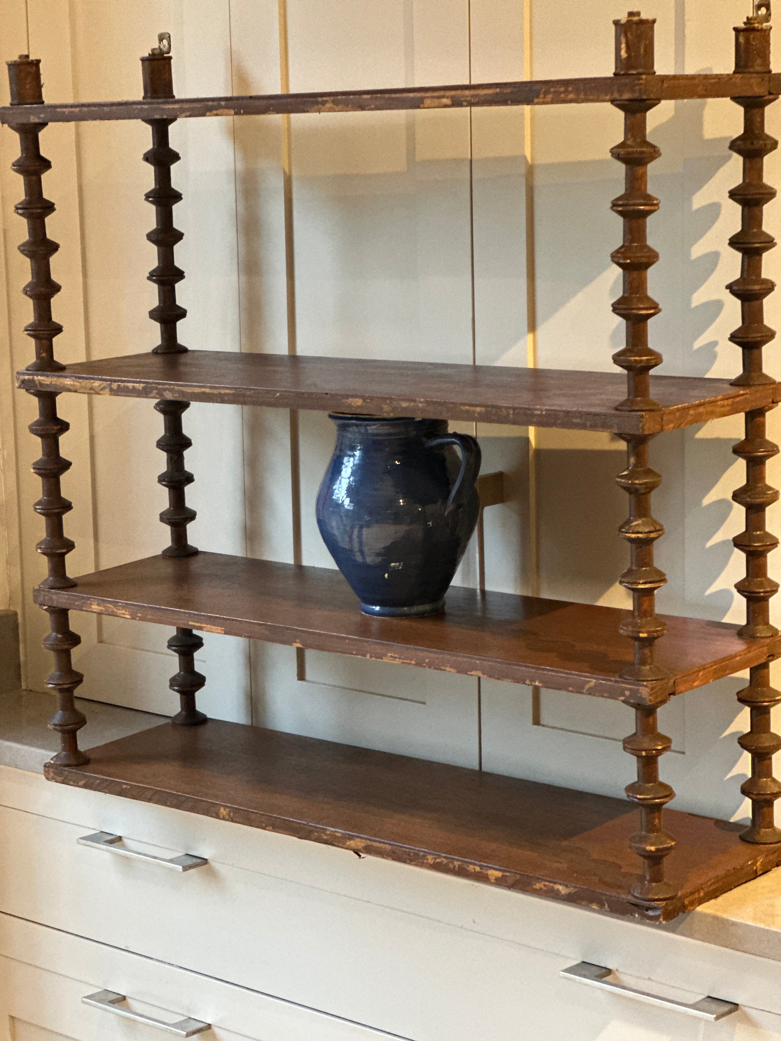 Large Pine Cotton Reel Wall Shelves