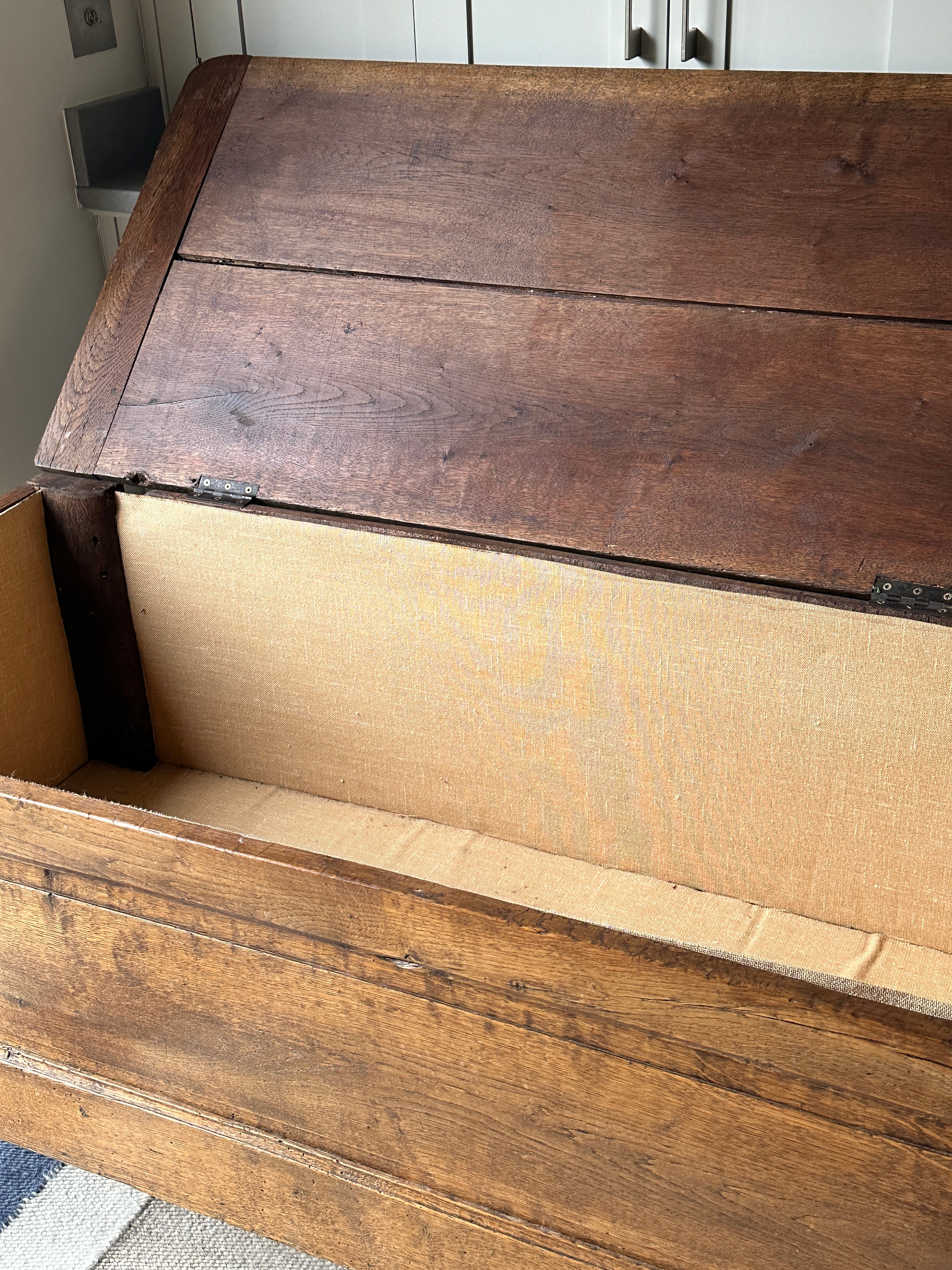 Lovely Antique Honeyed Oak Coffer
