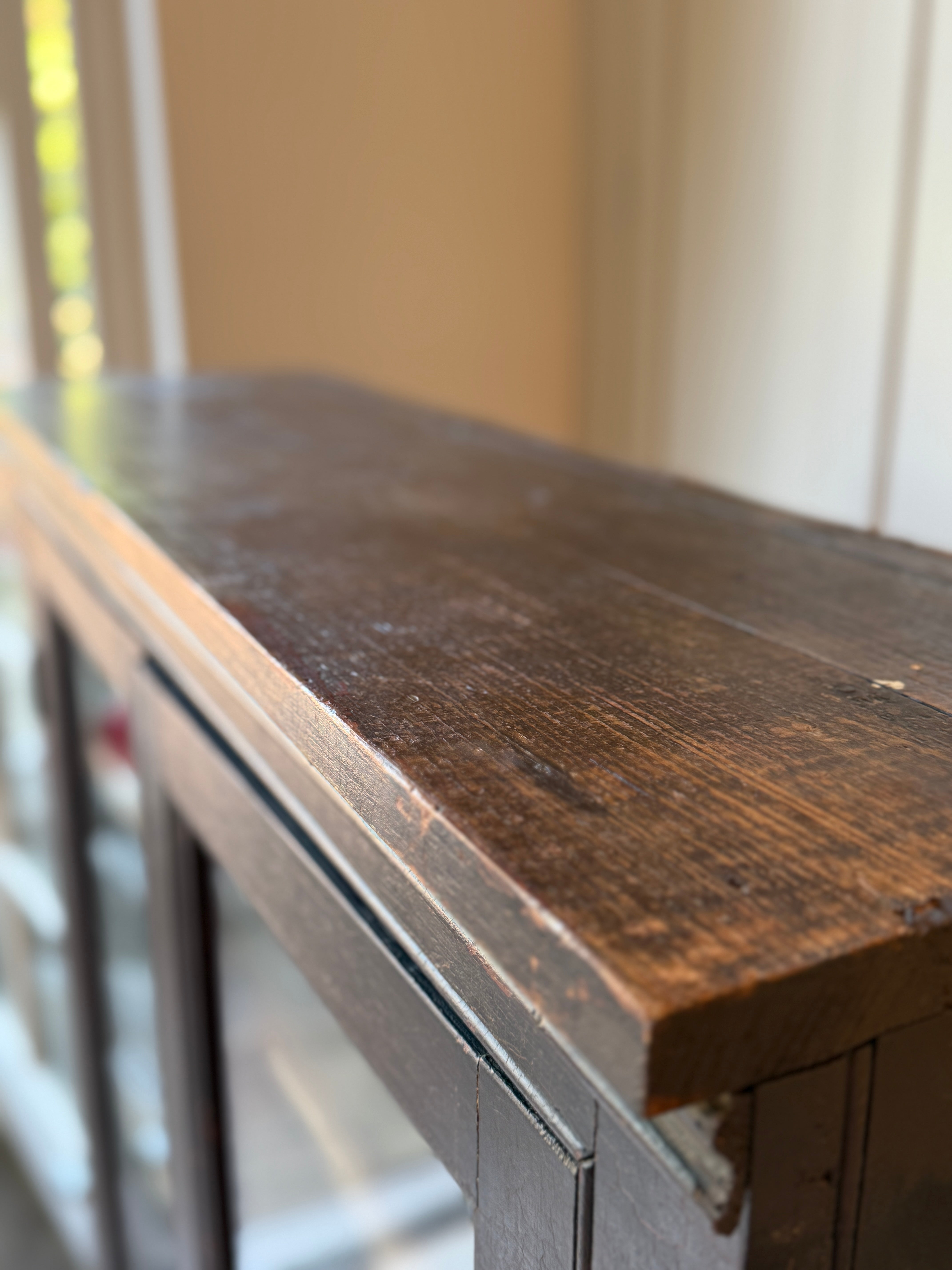 Antique Painted Pine Glazed Cabinet