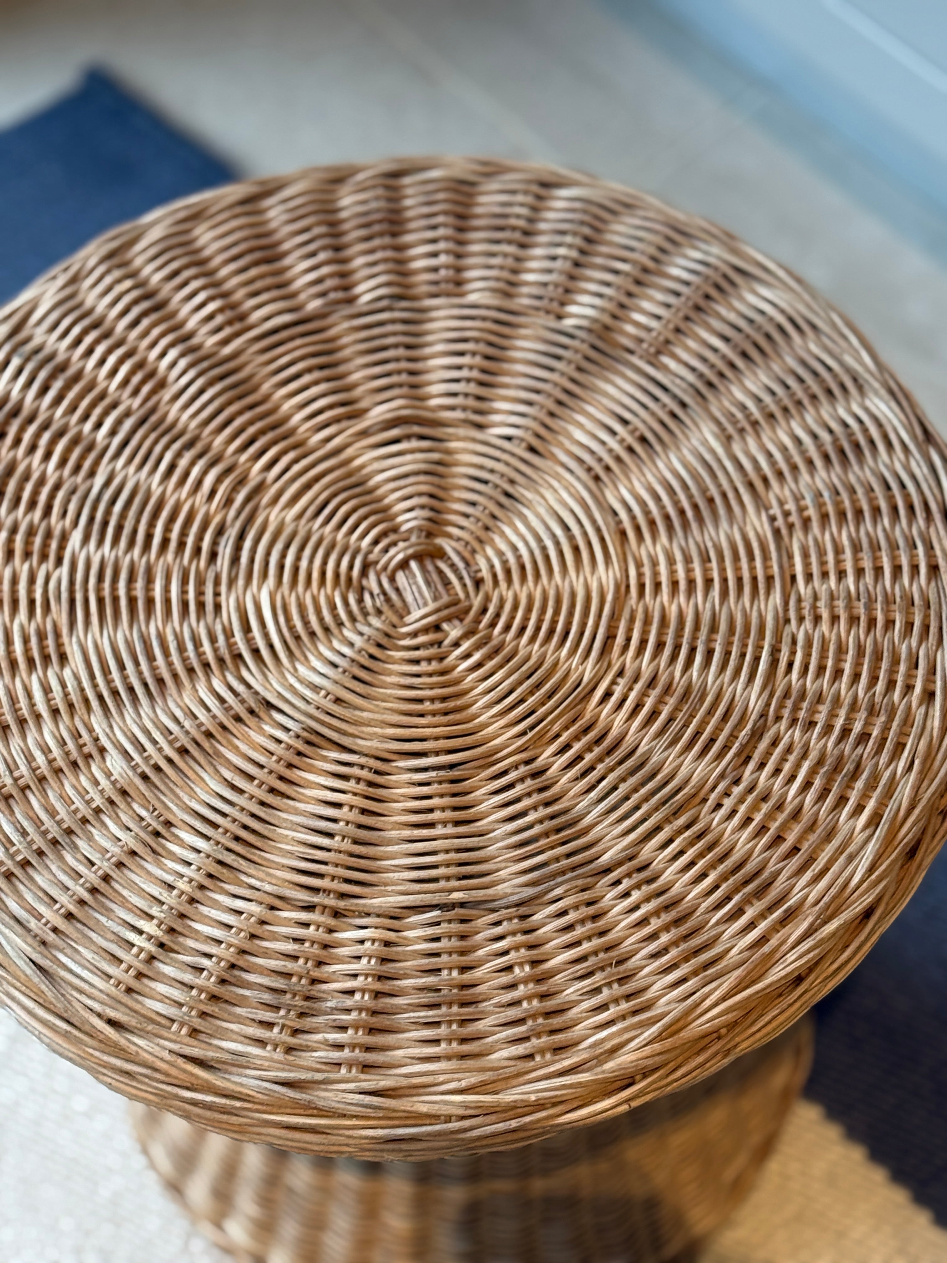 Wicker Hourglass Side table