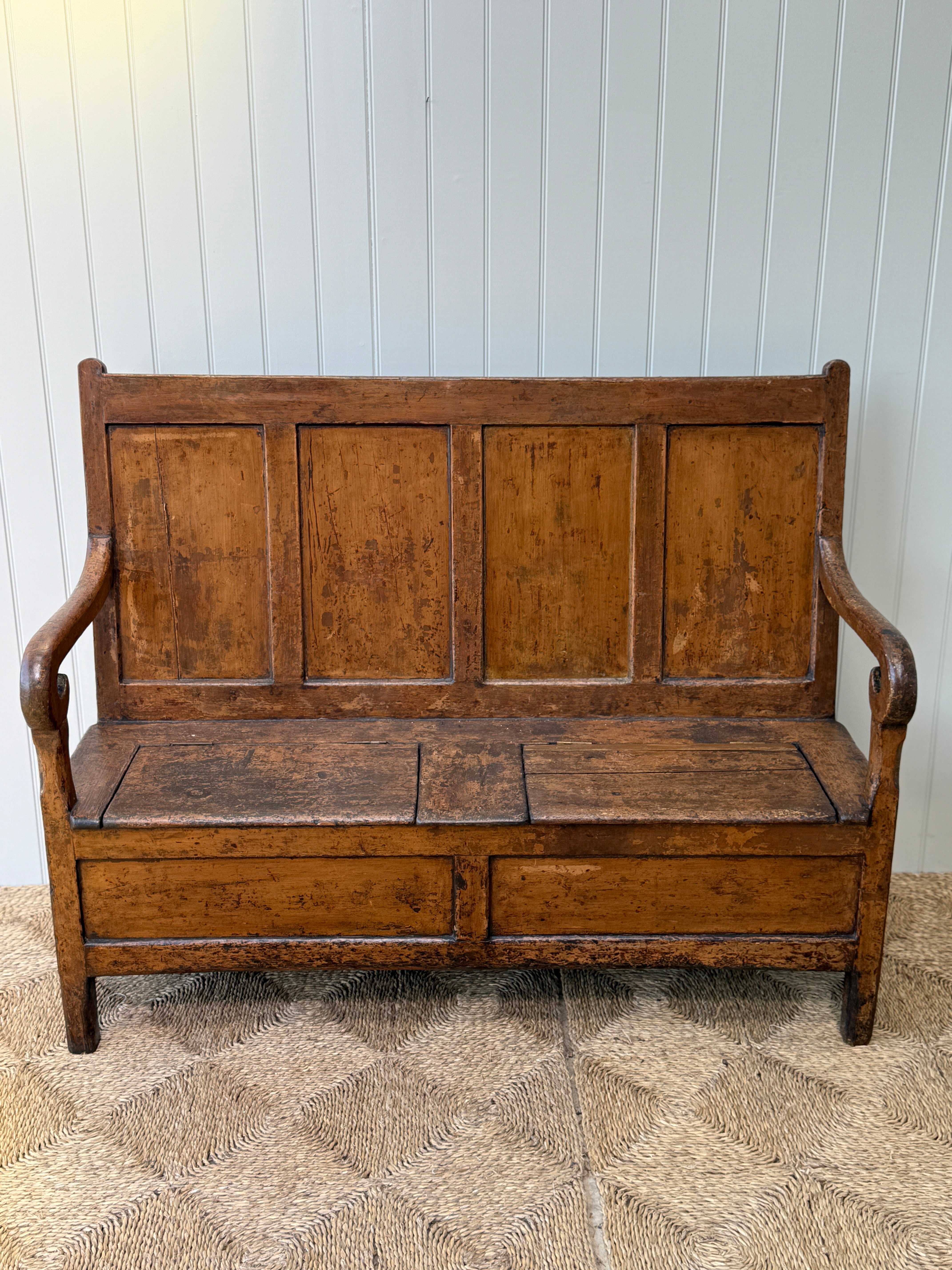 Early 19th Century Irish Painted Settle