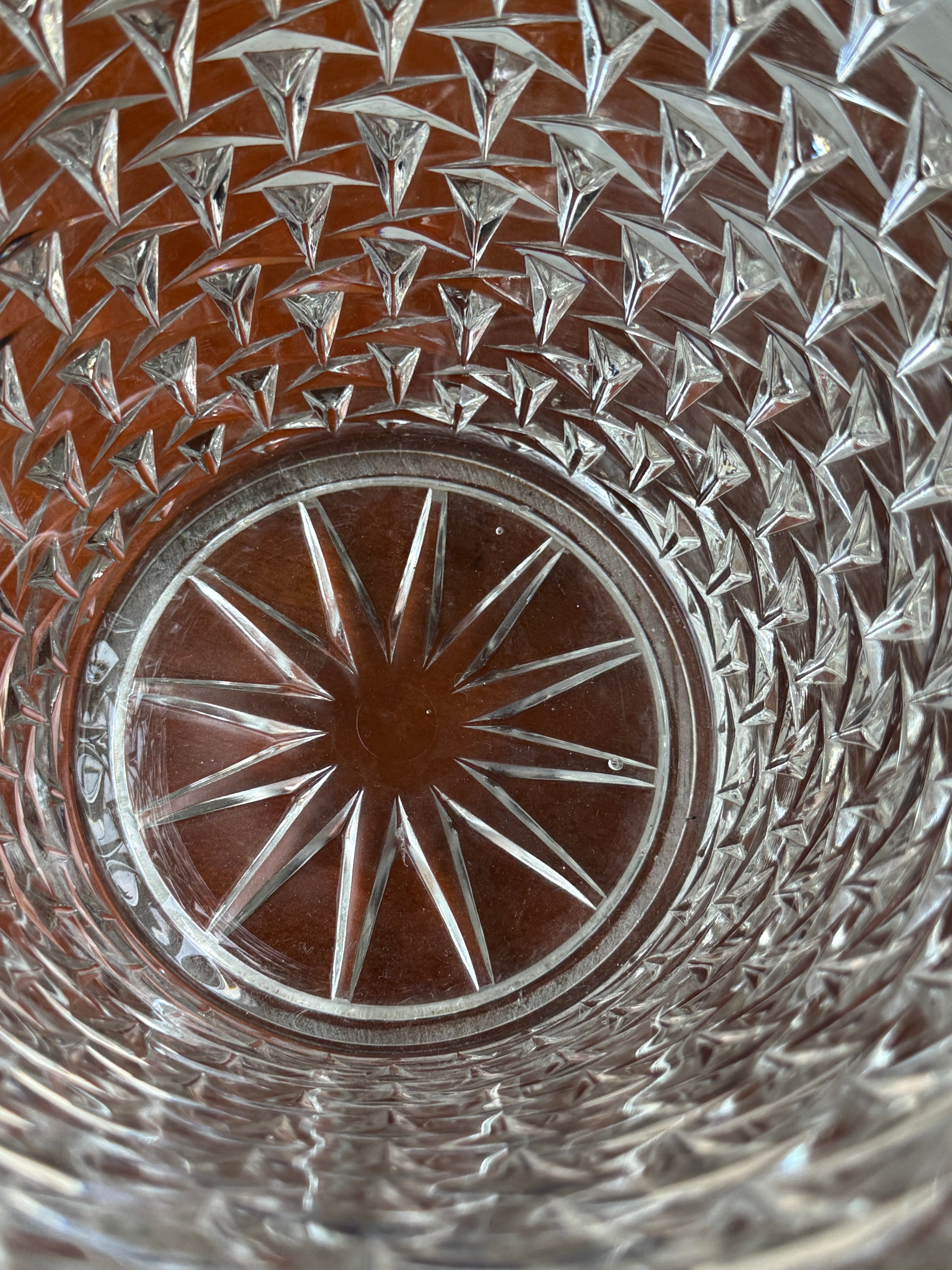 Mid Century French Cut Glass Champagne Bucket