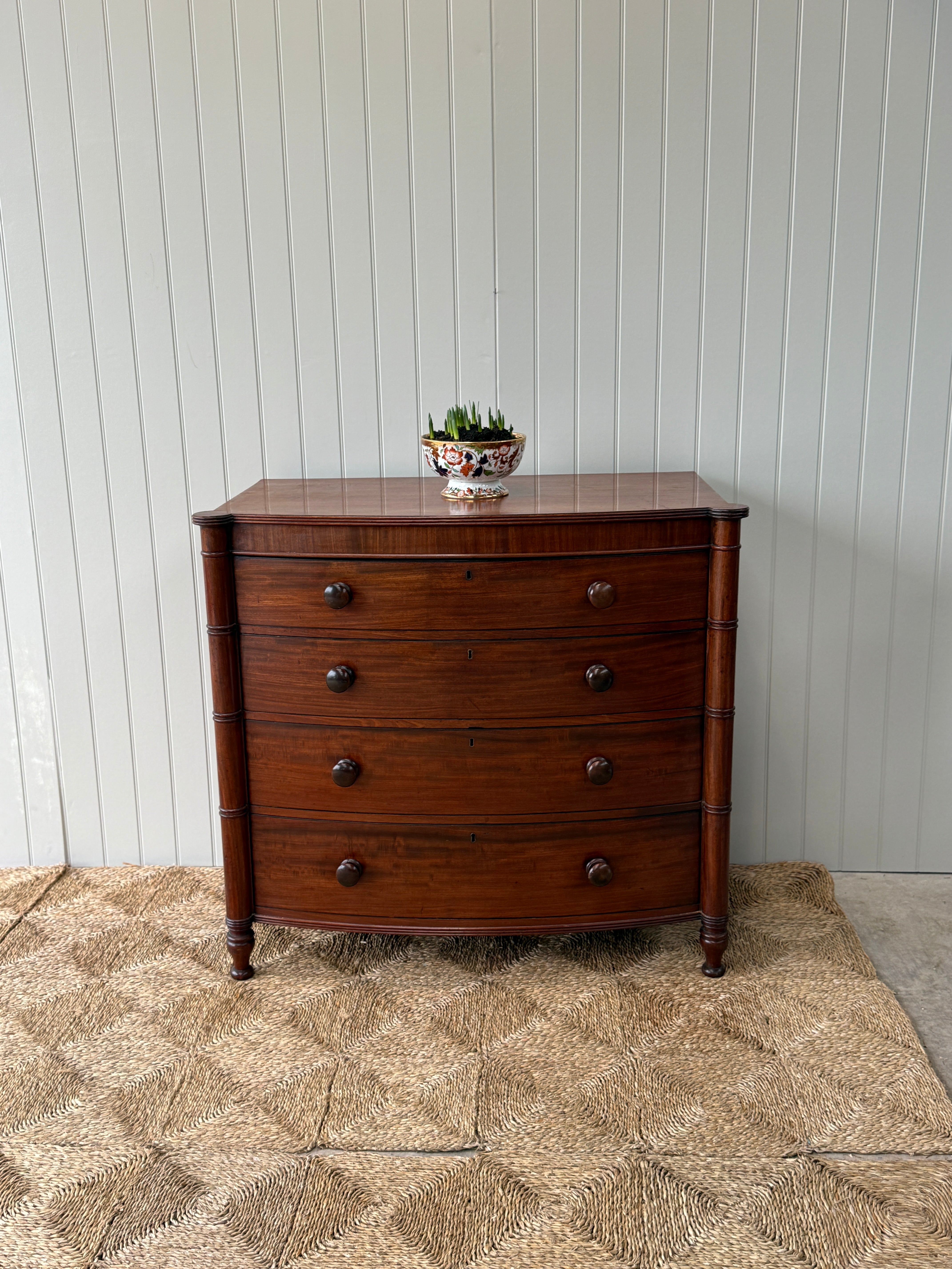 Scottish Mahogany Bow Fronted Chest of Drawers