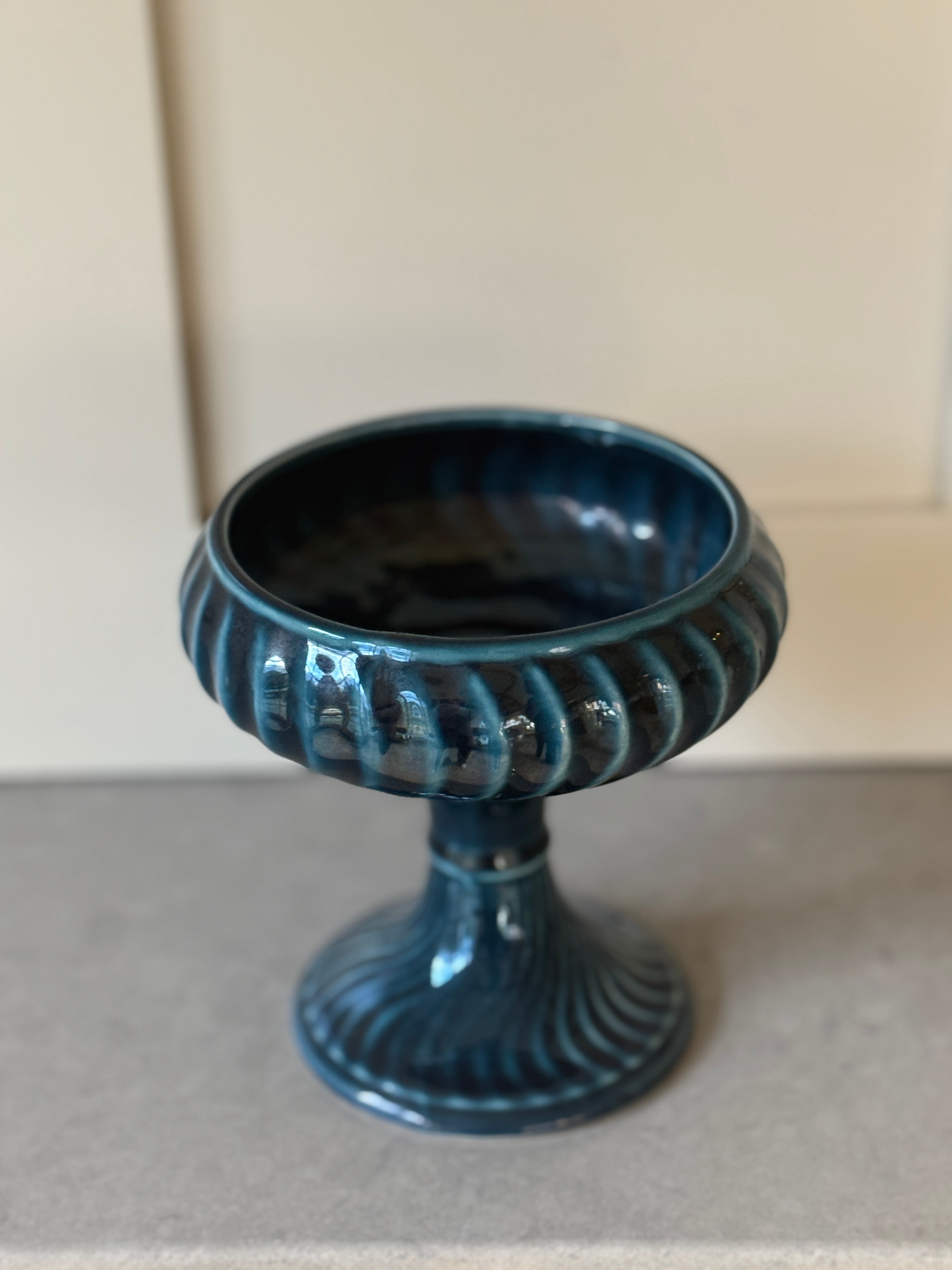 Dartmouth Teal Pedestal Vase