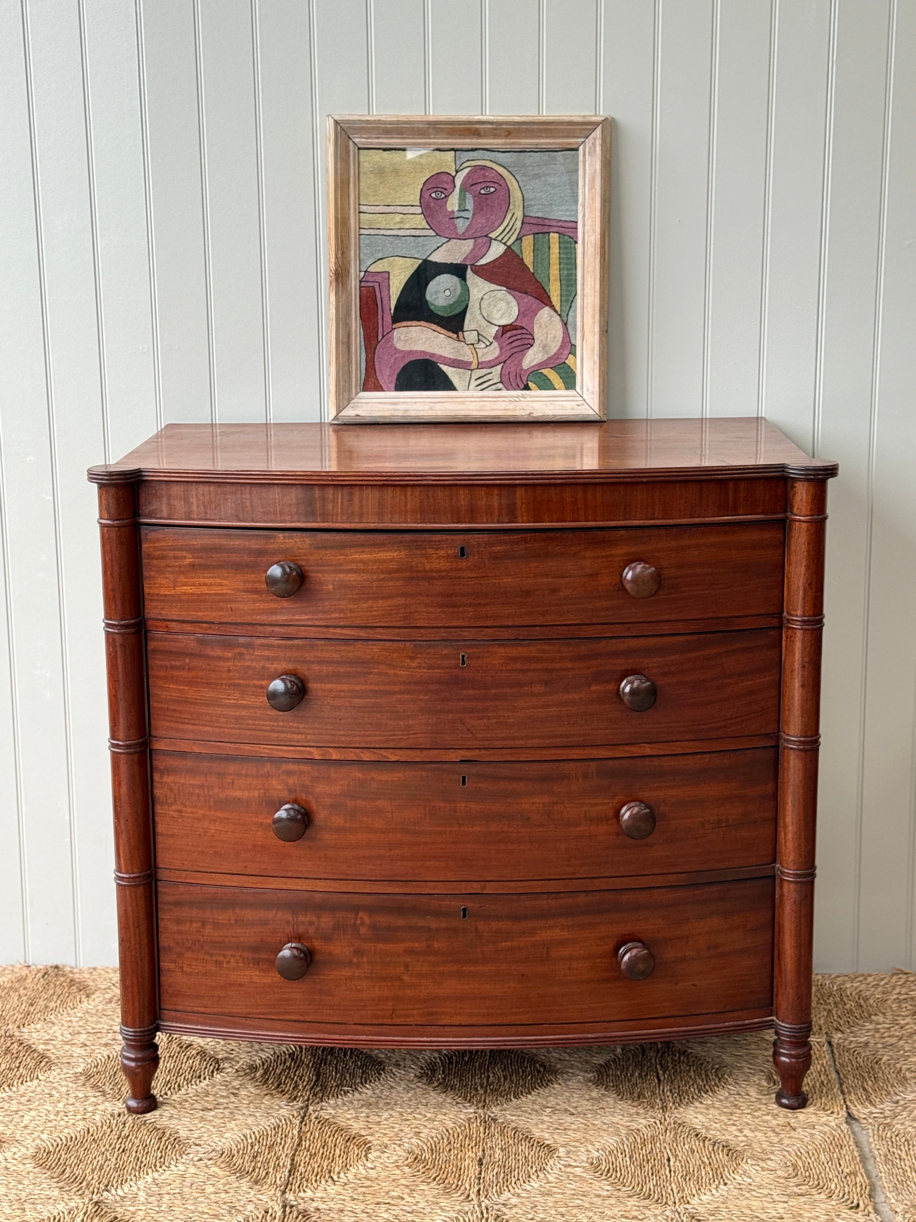 Scottish Mahogany Bow Fronted Chest of Drawers