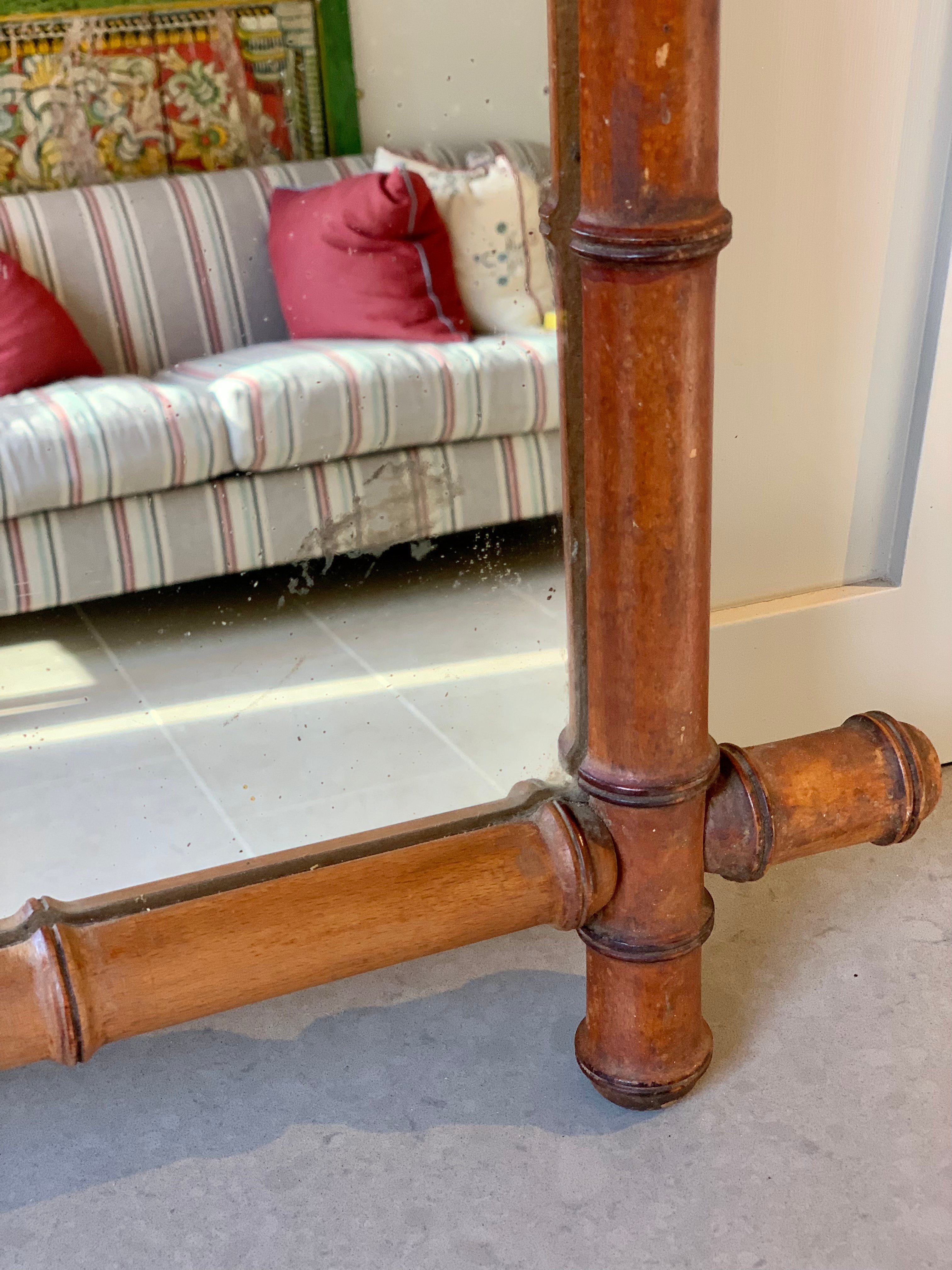 Medium Faux Bamboo Mirror