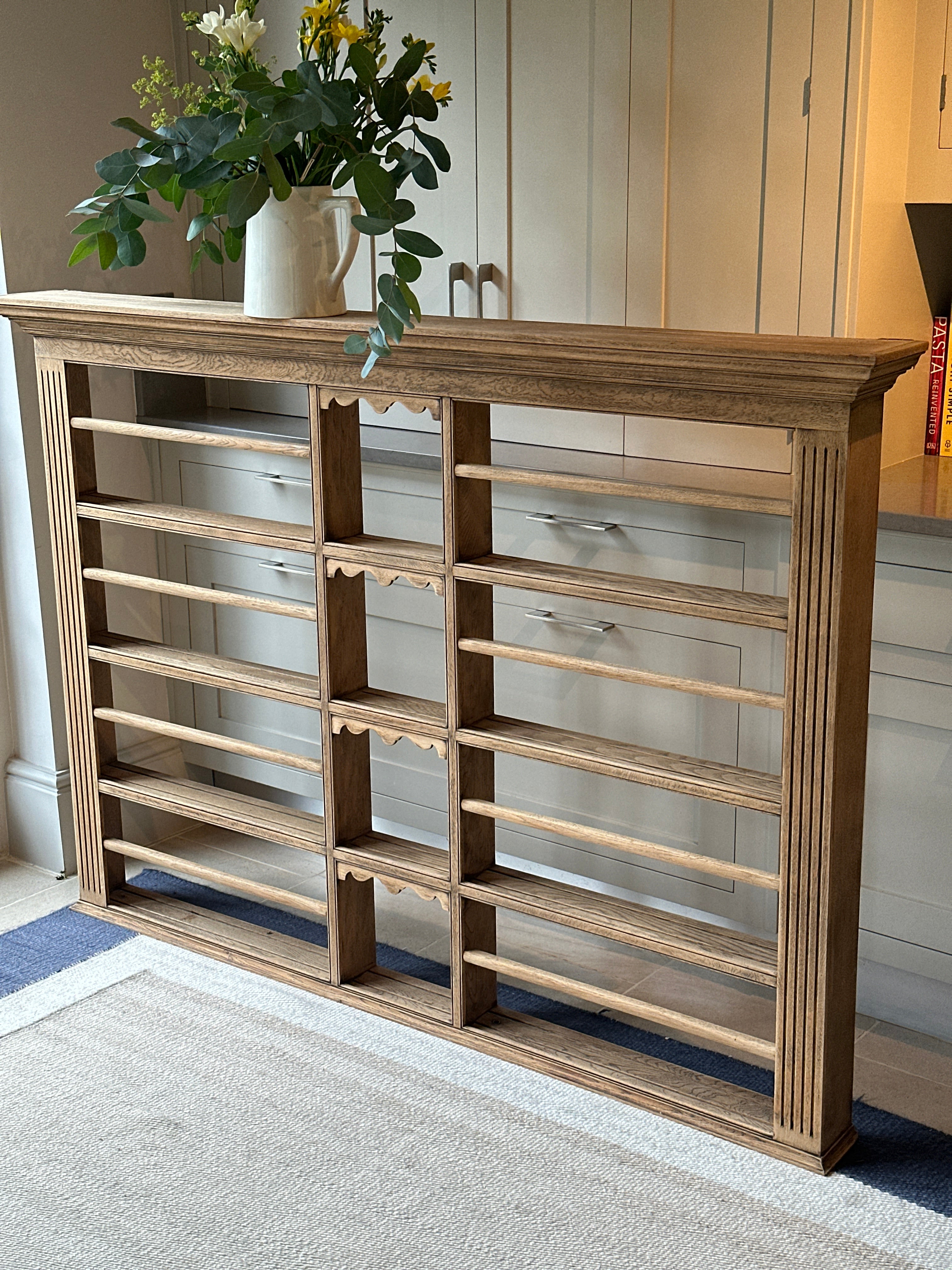 Large Oak 20th Century Delft Rack