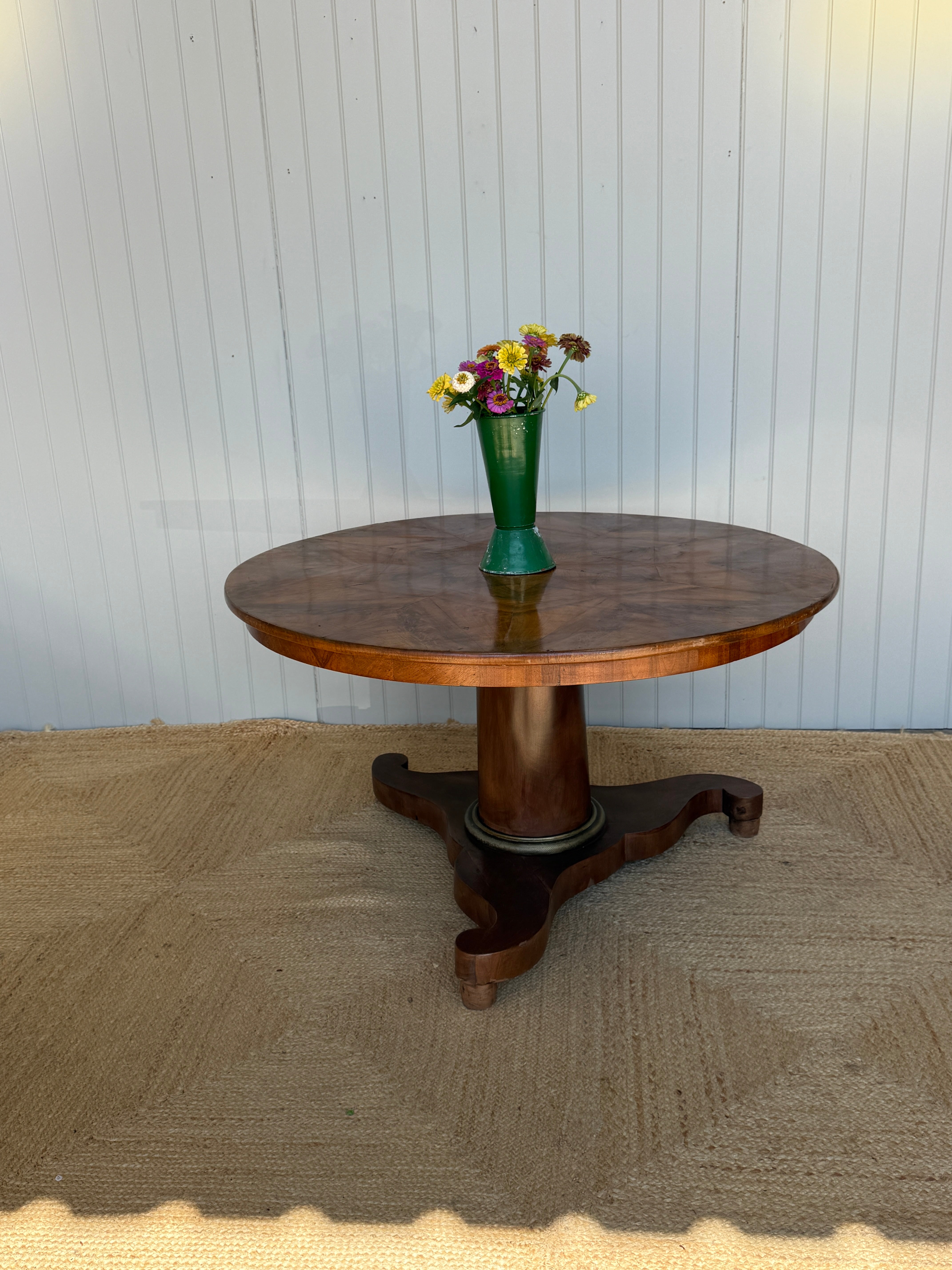 19th Century Walnut Book Matched CentreTable