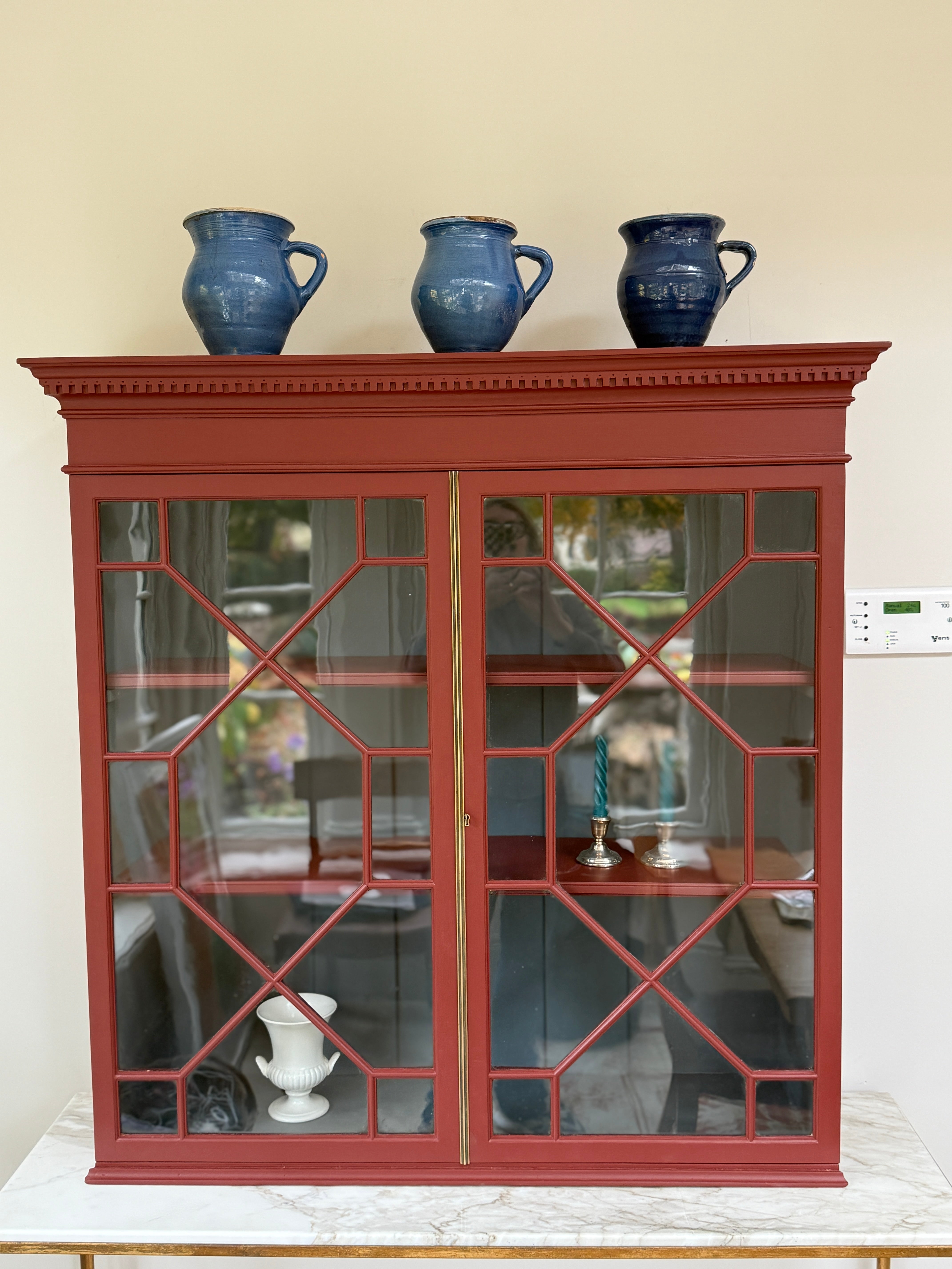 Painted Astral Glazed Wall Cupboard