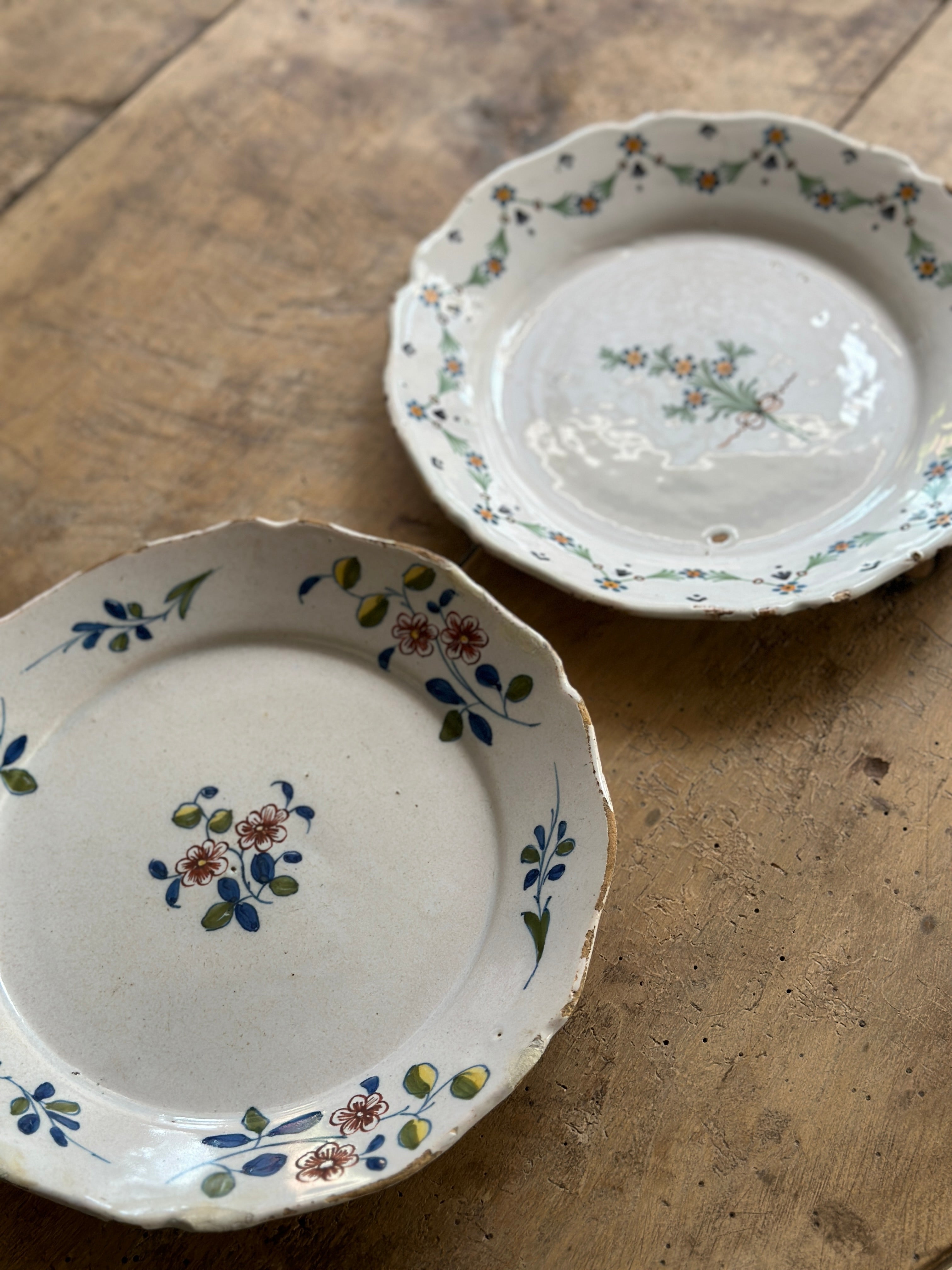 Pair of French Faience Plates Circa 1800