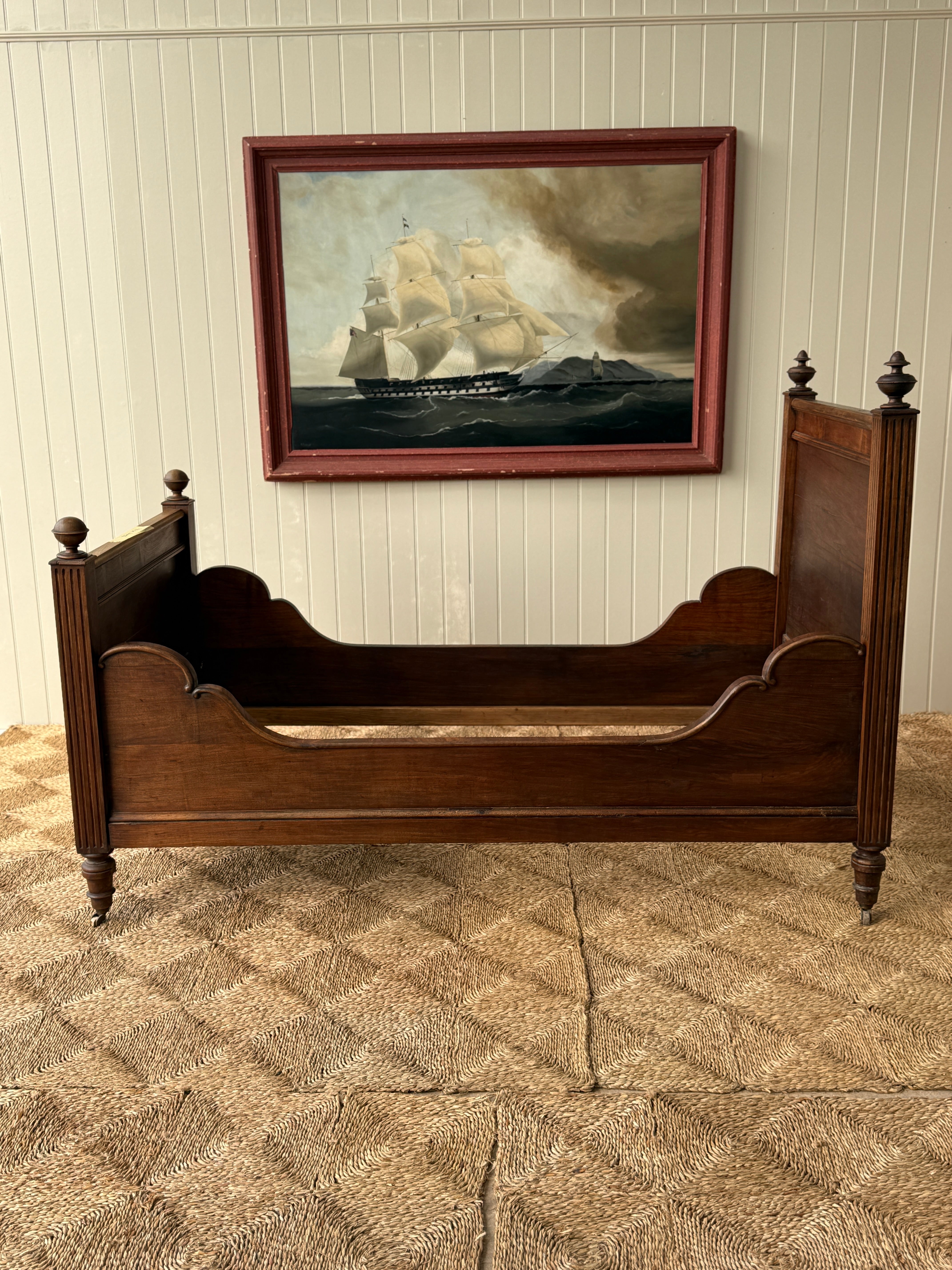 19th Century French Bateau Lit
