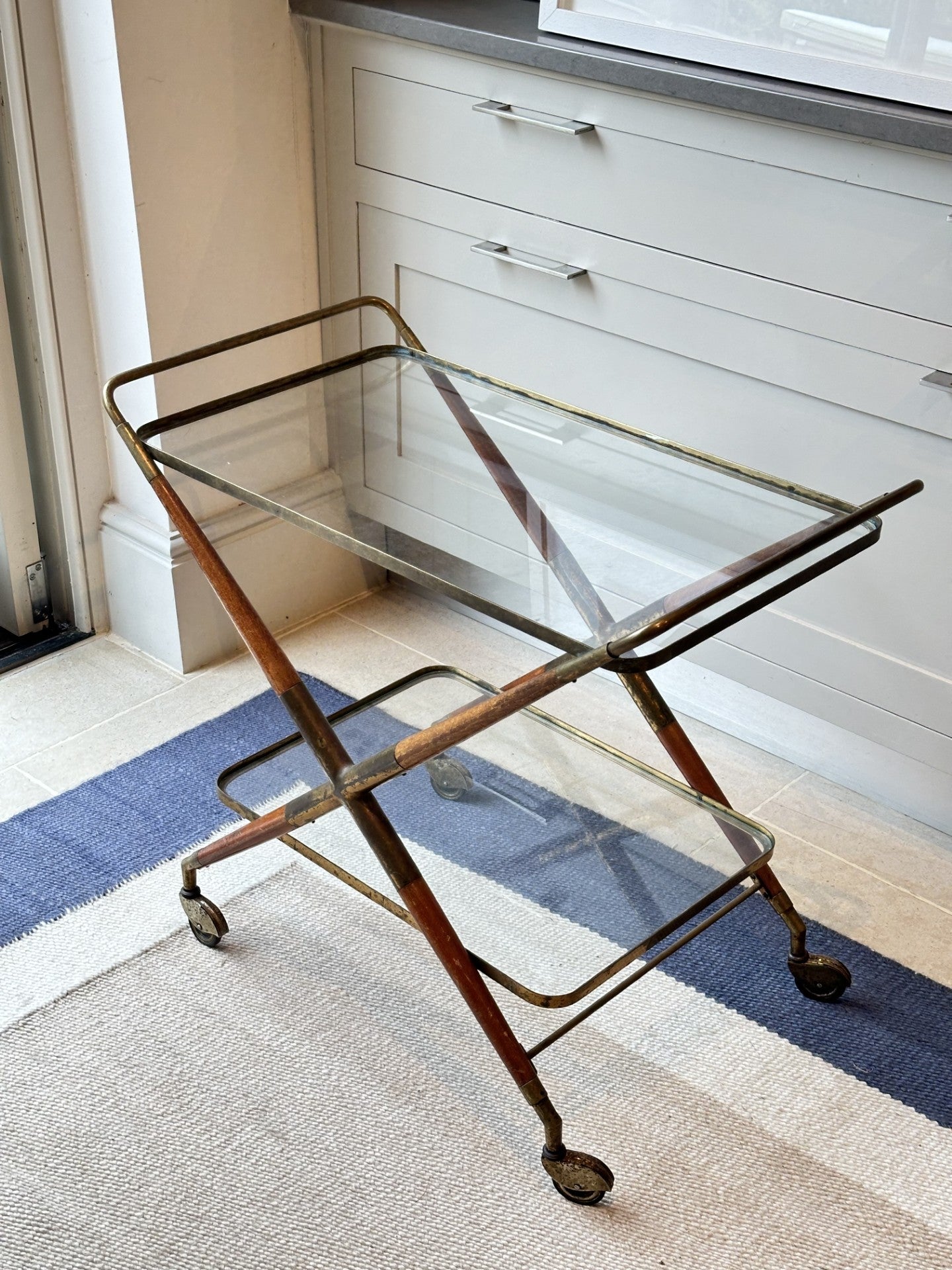 Midcentury Drinks Trolley Attributable to Cesare Lacca, Italy 1960s