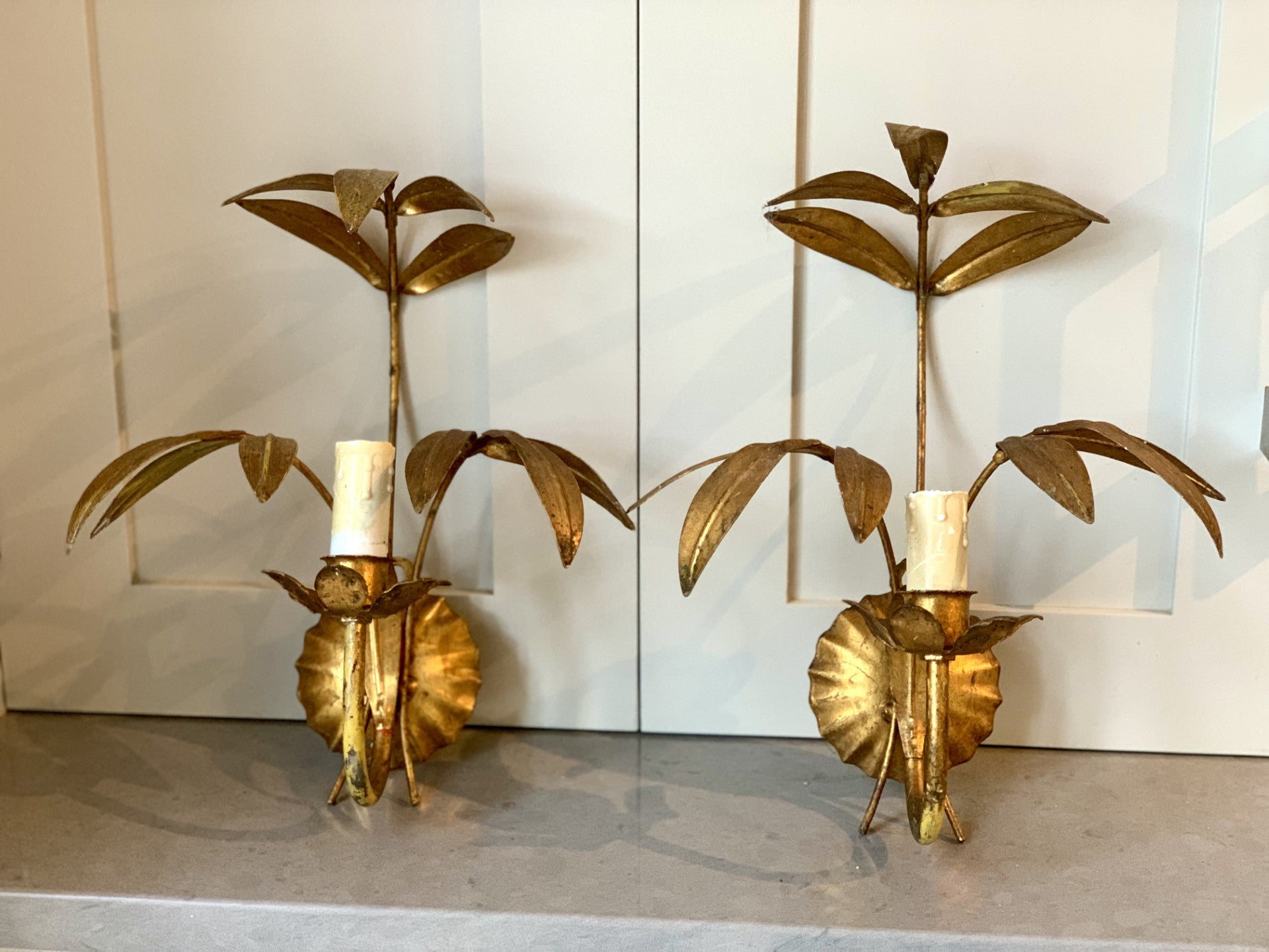 French Gilt Wall Lights