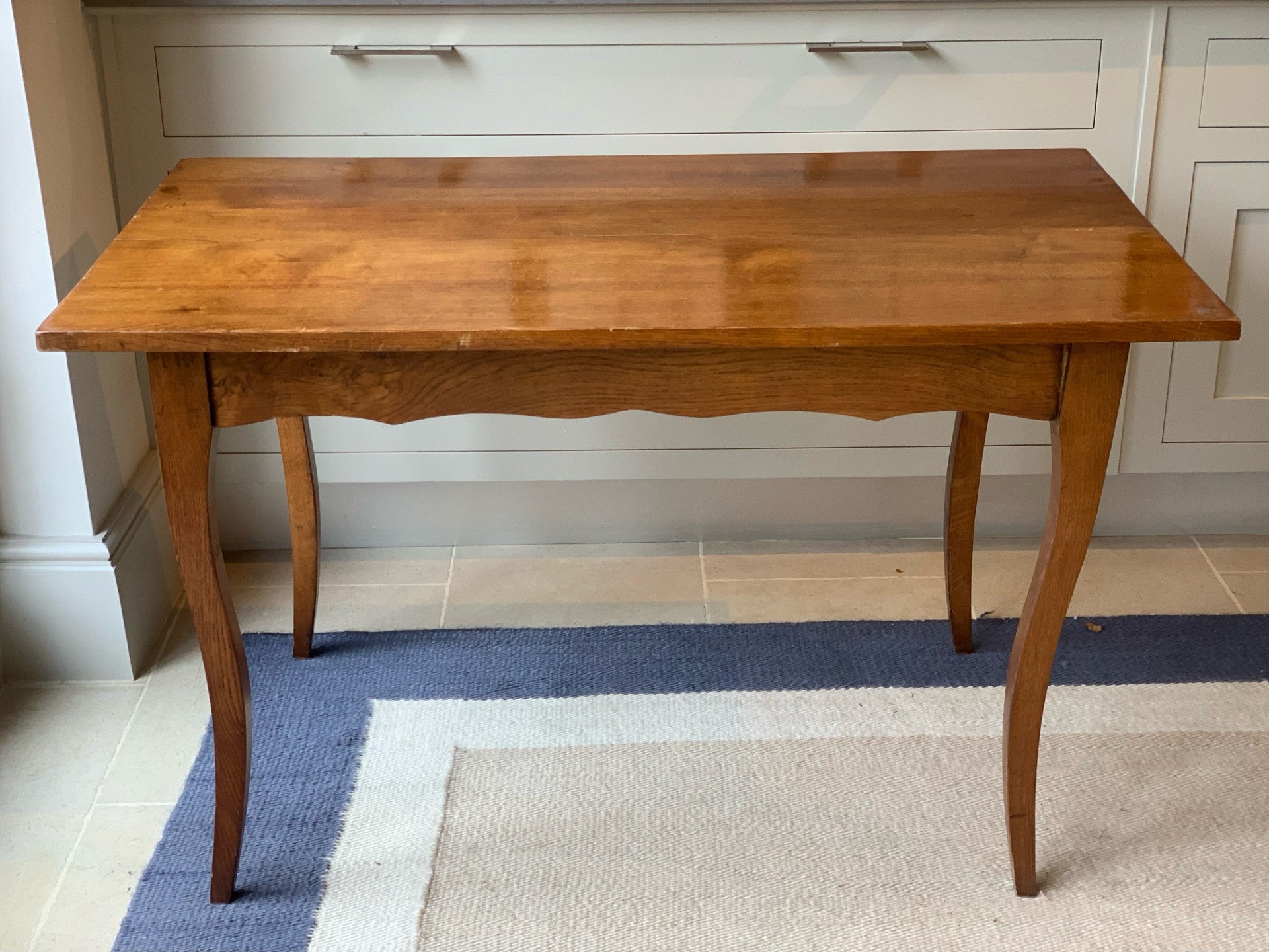 Small Oak Table with Shaped Apron