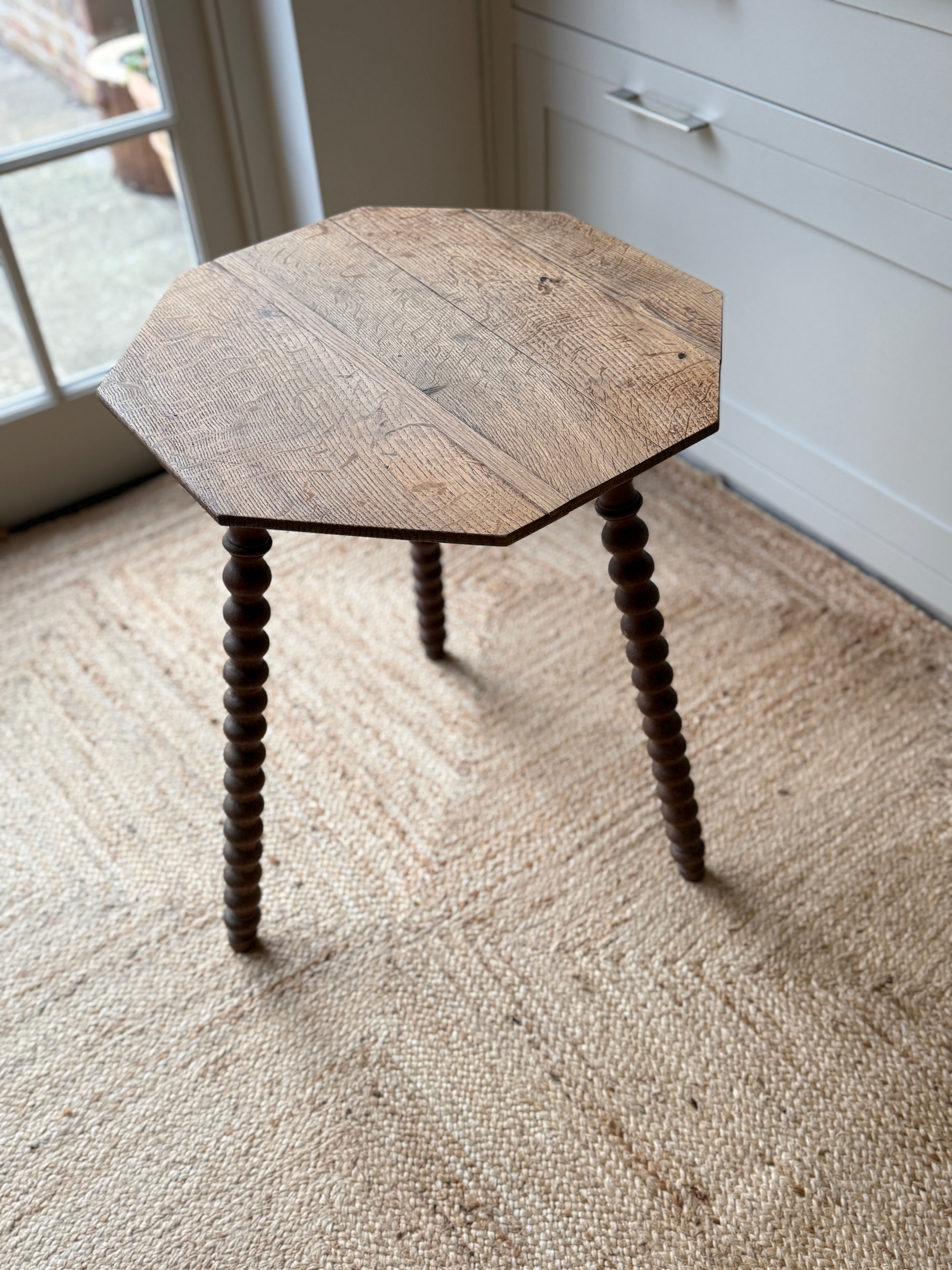 French Oak Bobbin Side Table