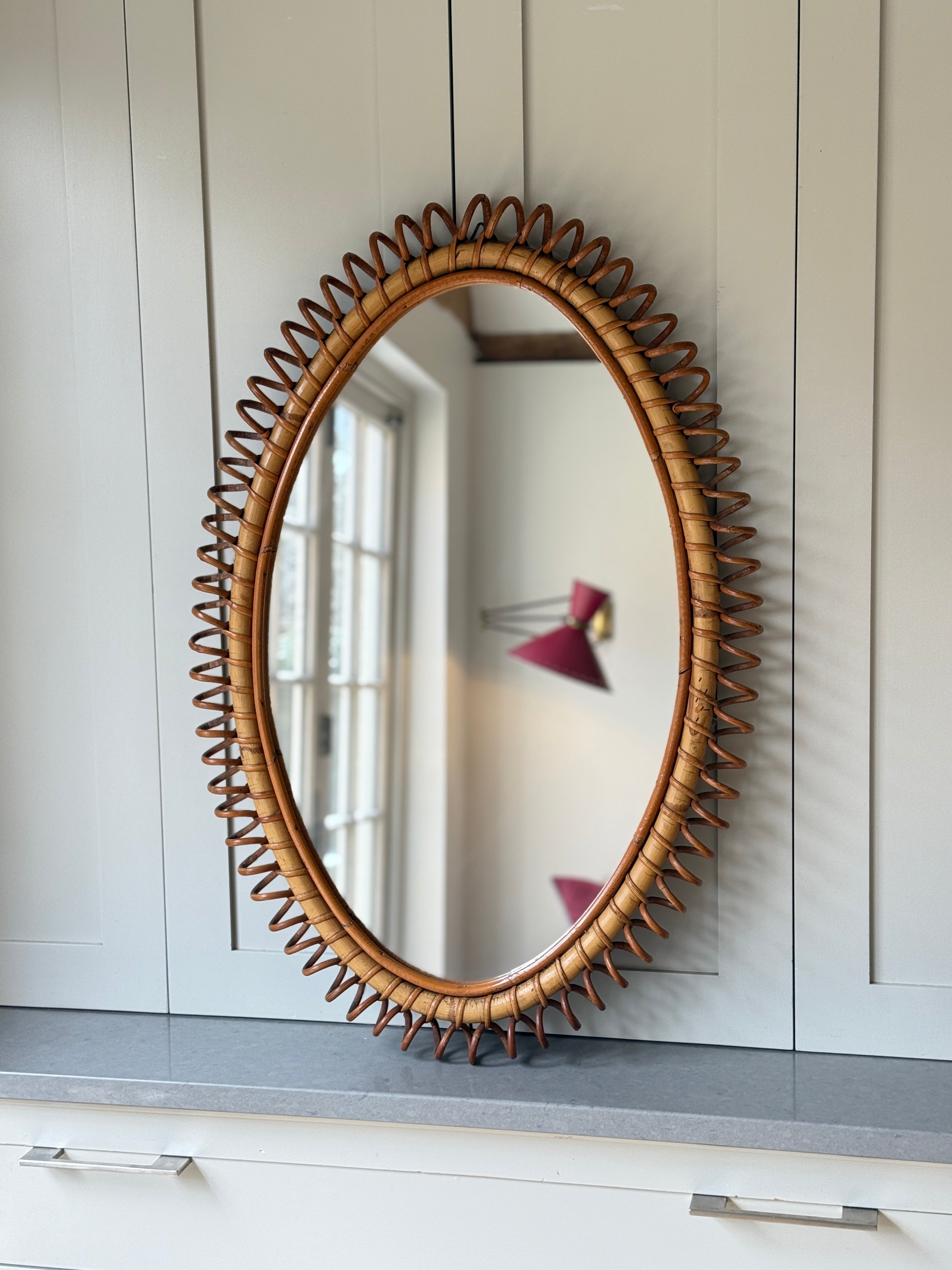Large Oval Bonacina Mirror- Italy 1960