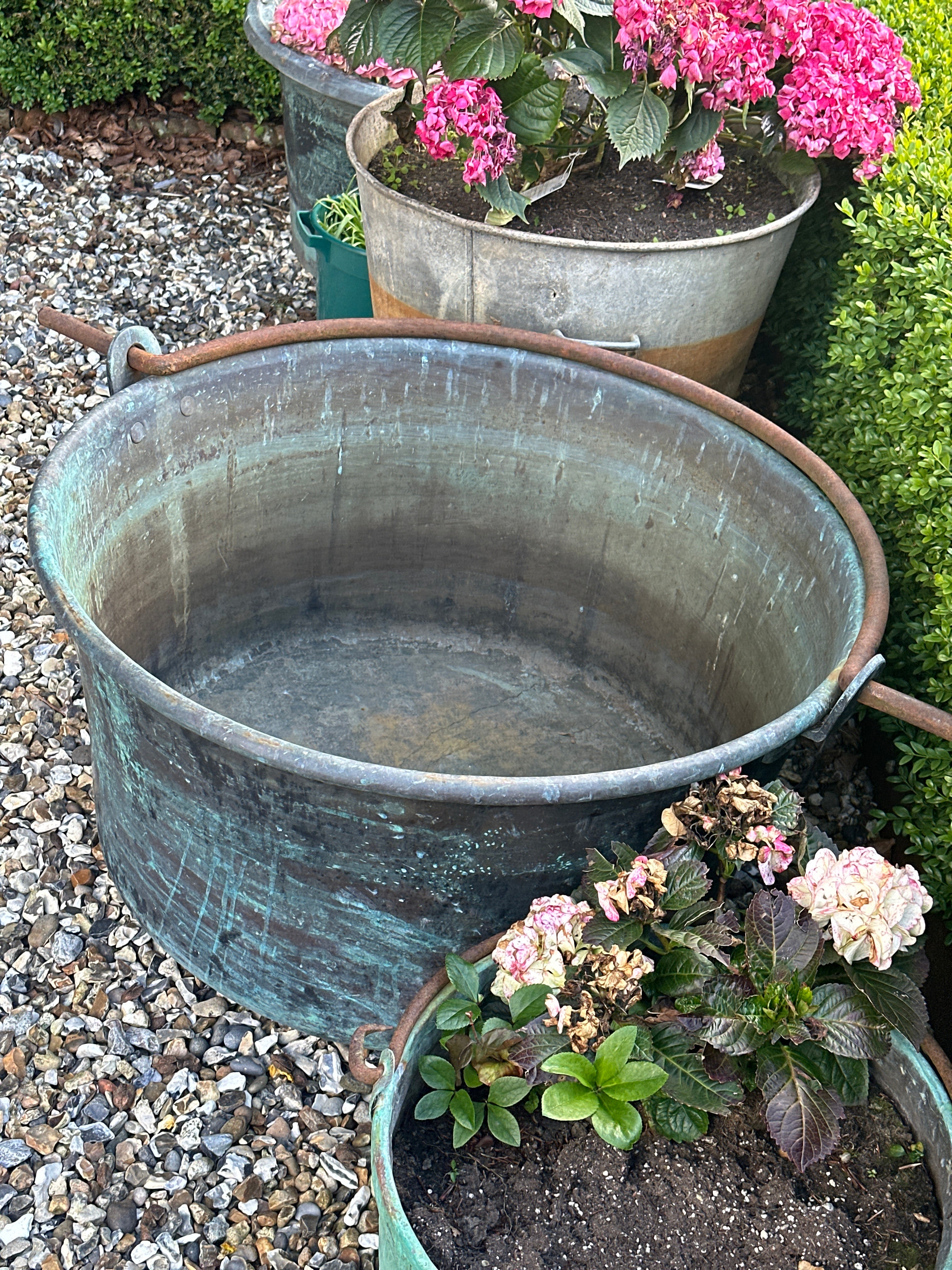 Large Cumbria Solid Copper Planter