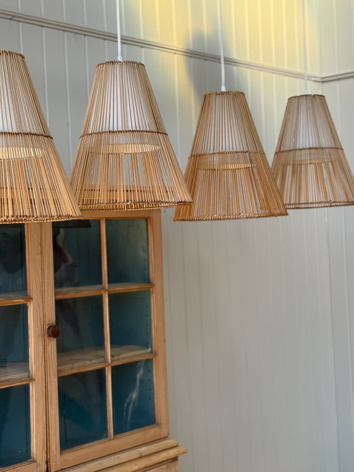 1970s Rattan Pendants