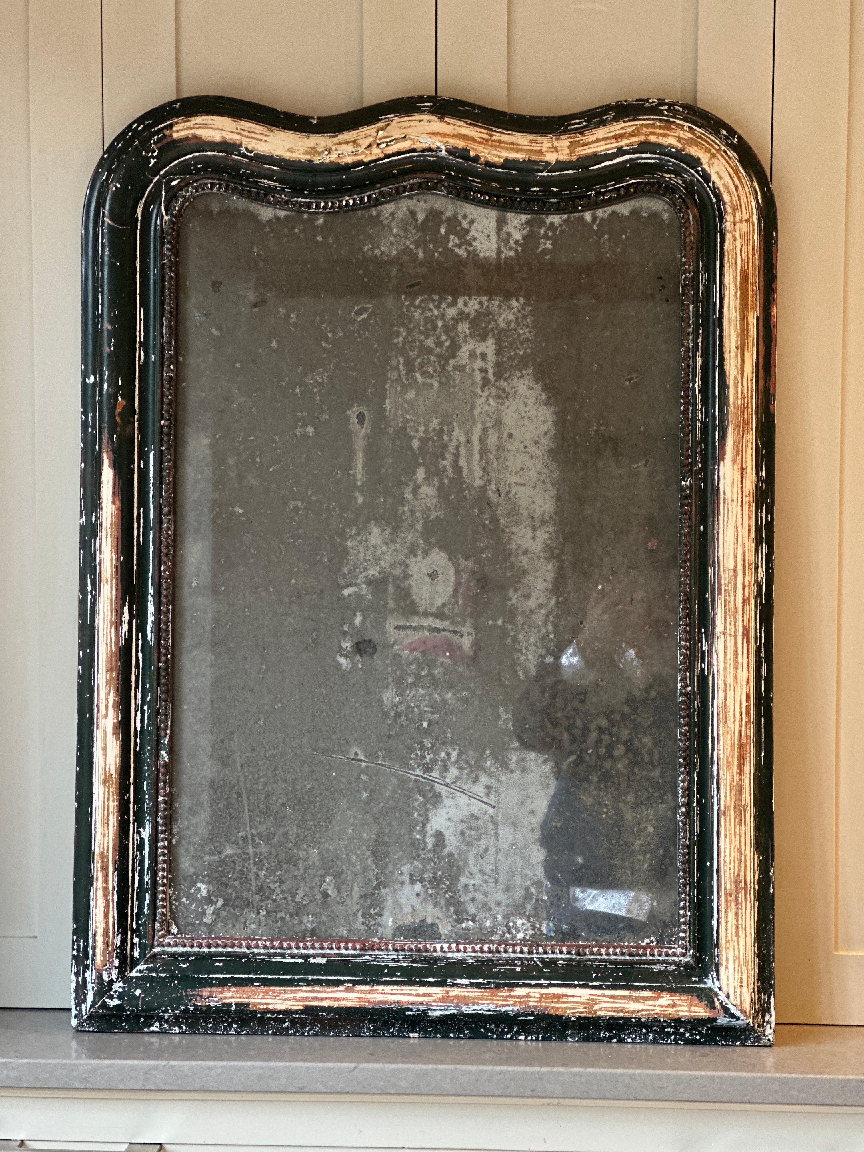 Antique French Distressed Mirror