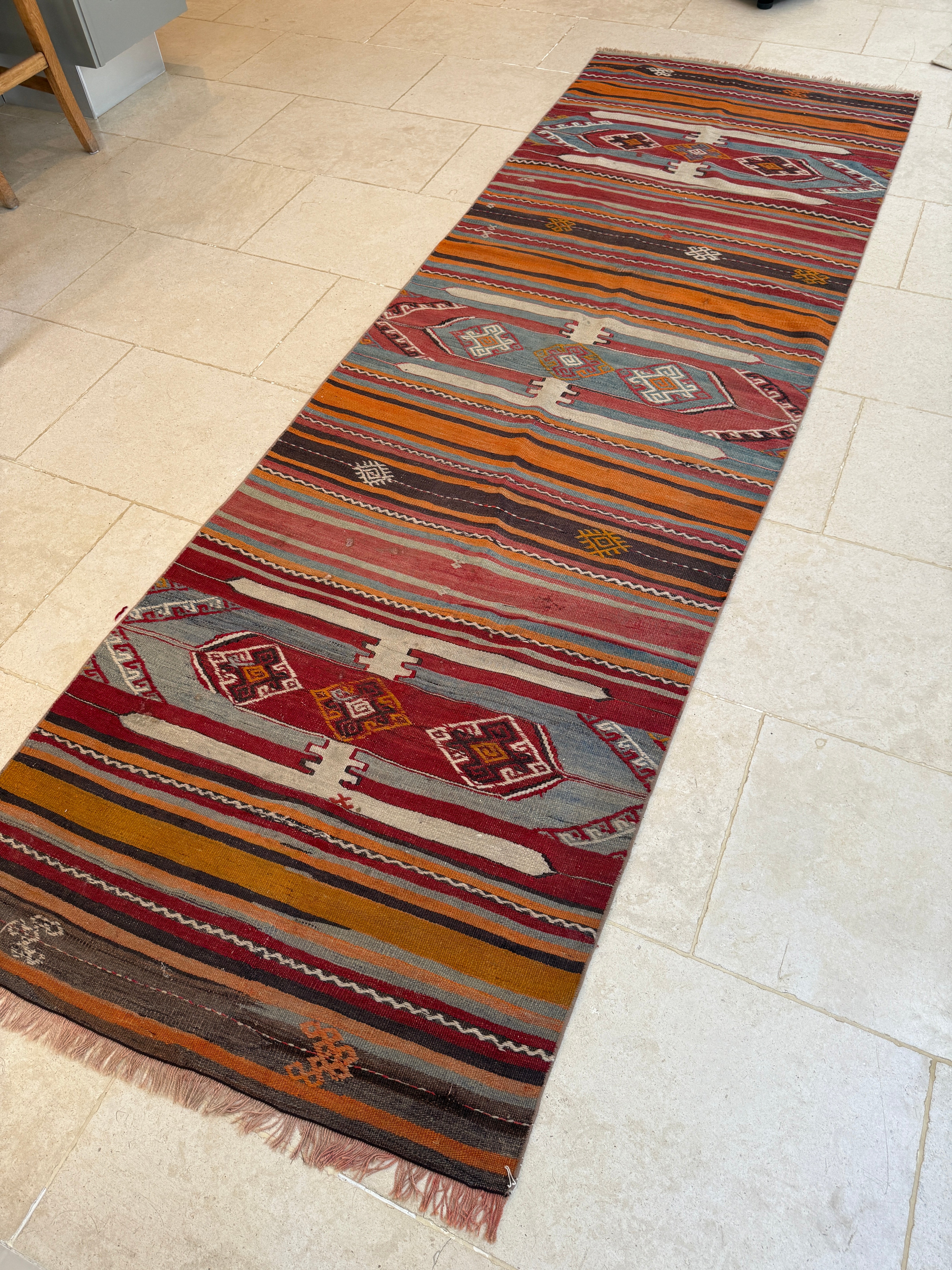 Large Vintage Turkish Runner