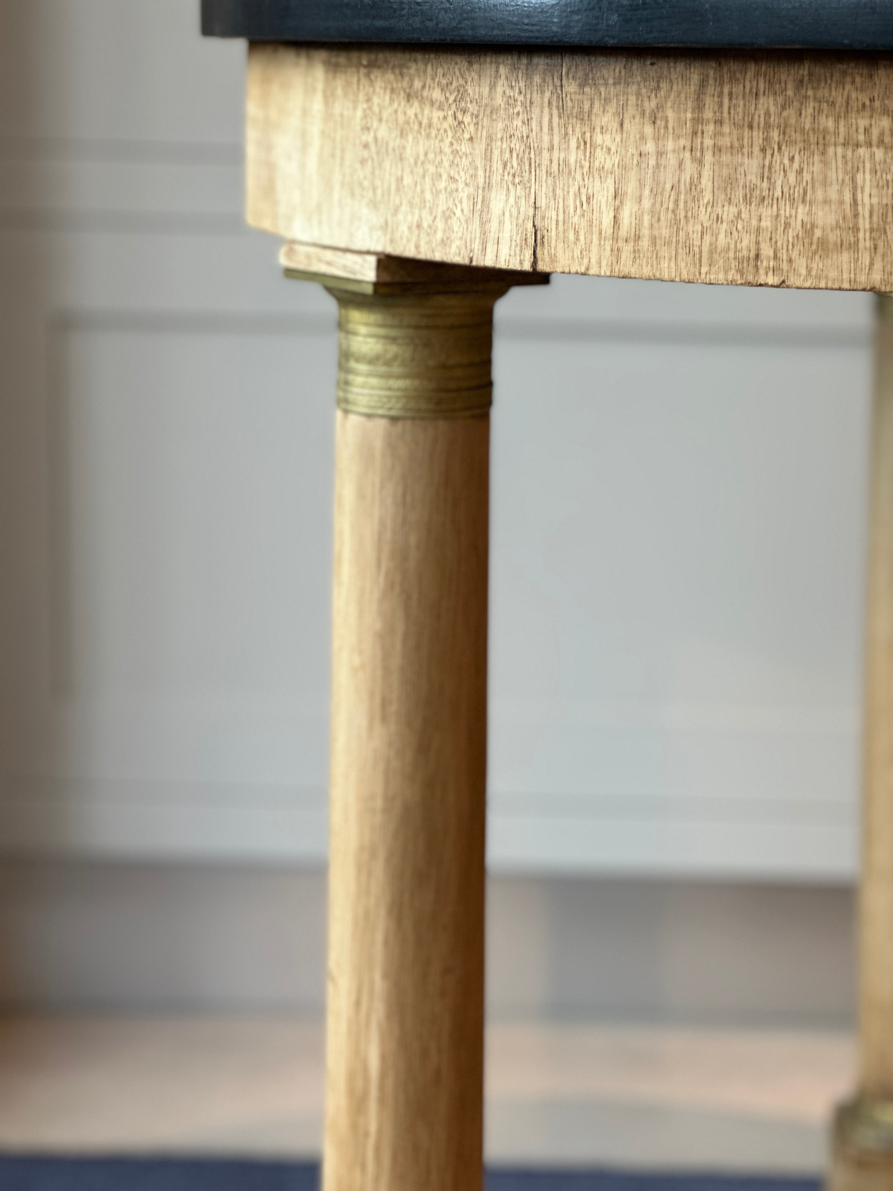 Pale Oak Gueridon with Wooden Top