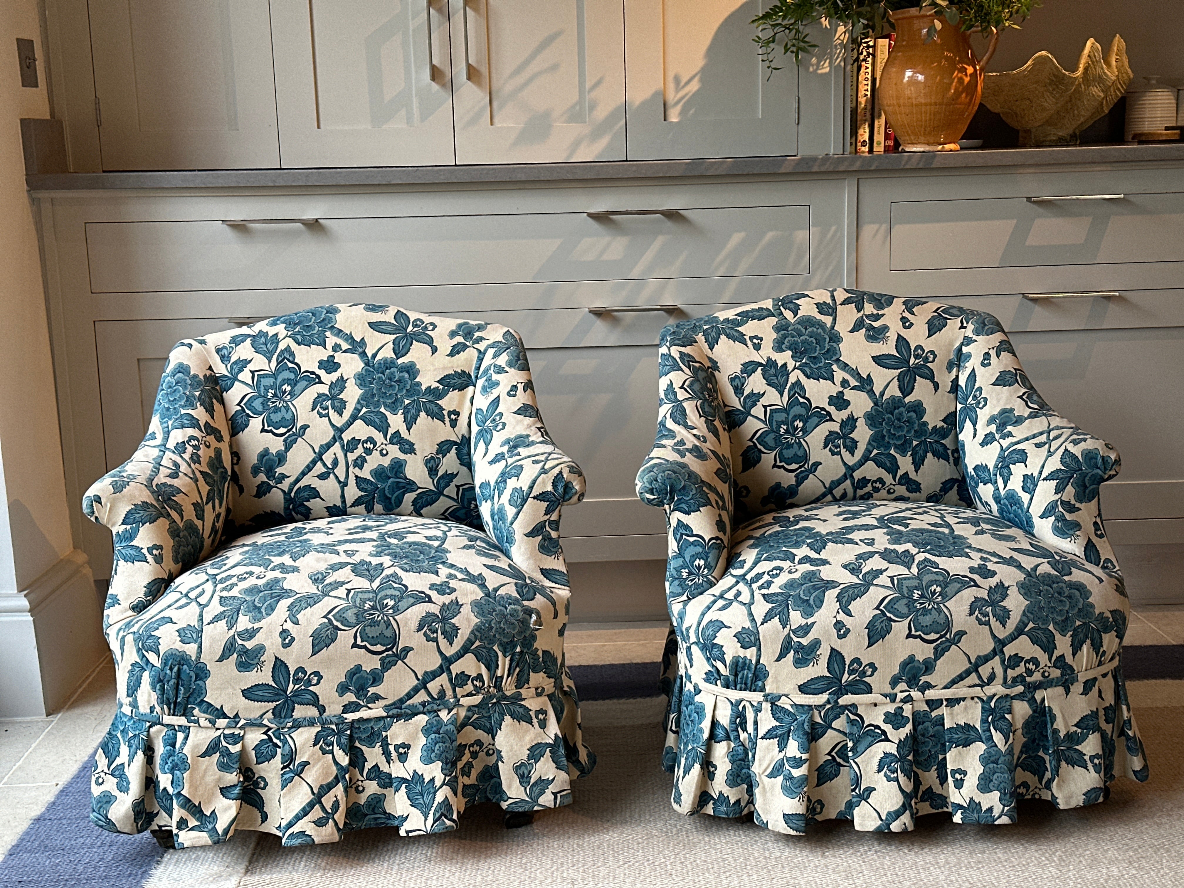 Small Pair of Vintage French Chairs