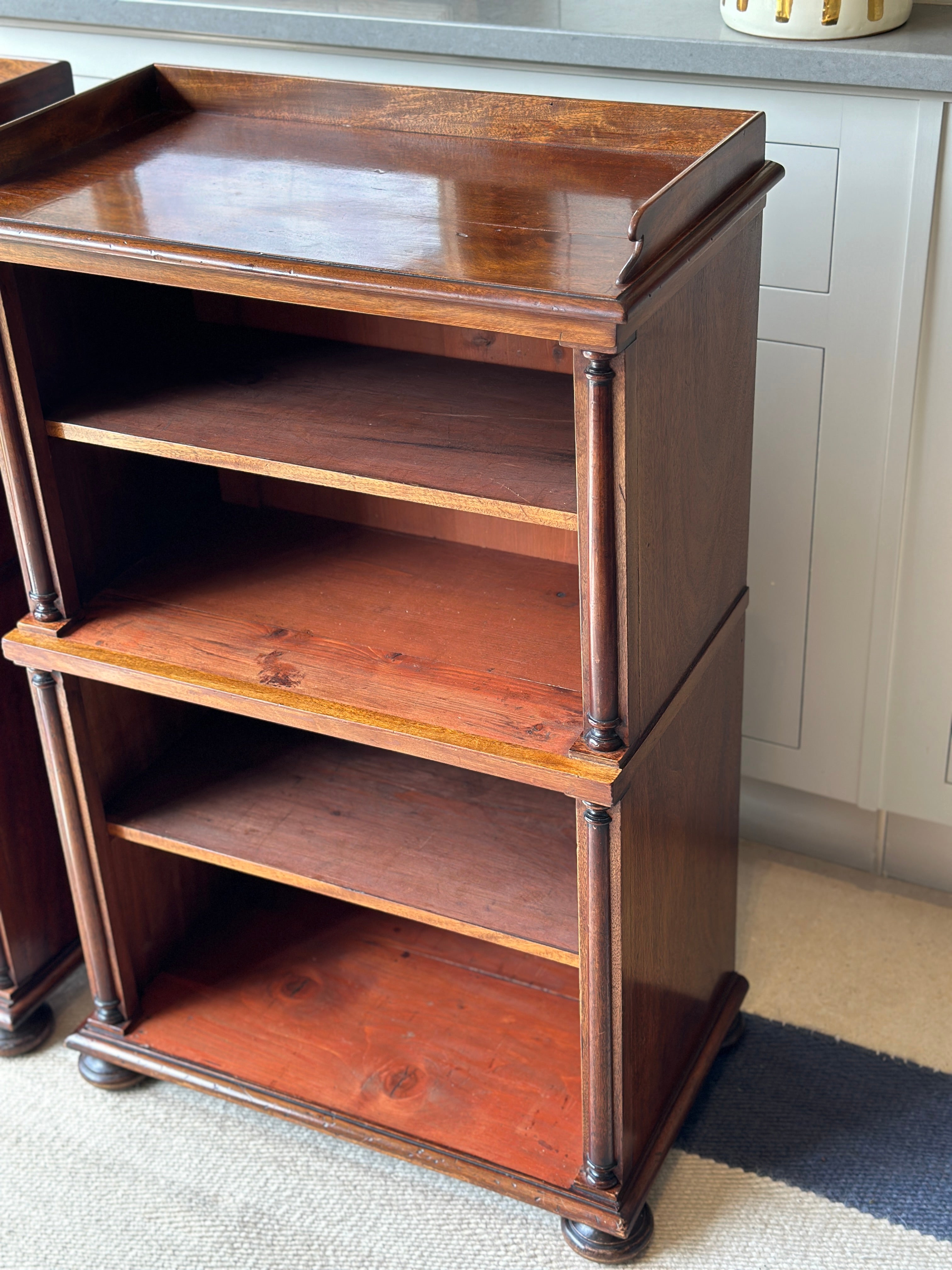 Small Pair of Regency Waterfall Bookcases