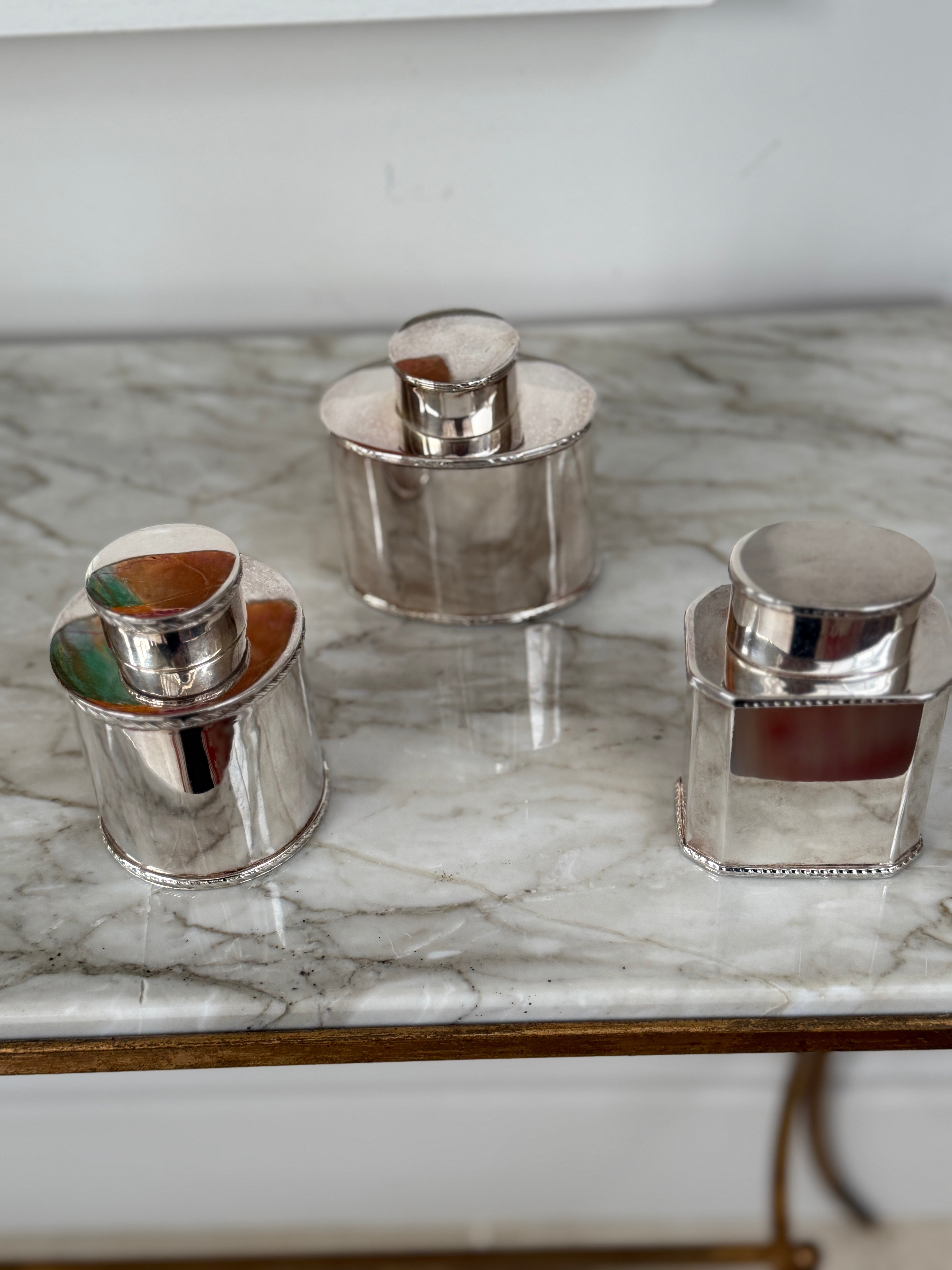 Set of 3 Victorian Tea Caddies