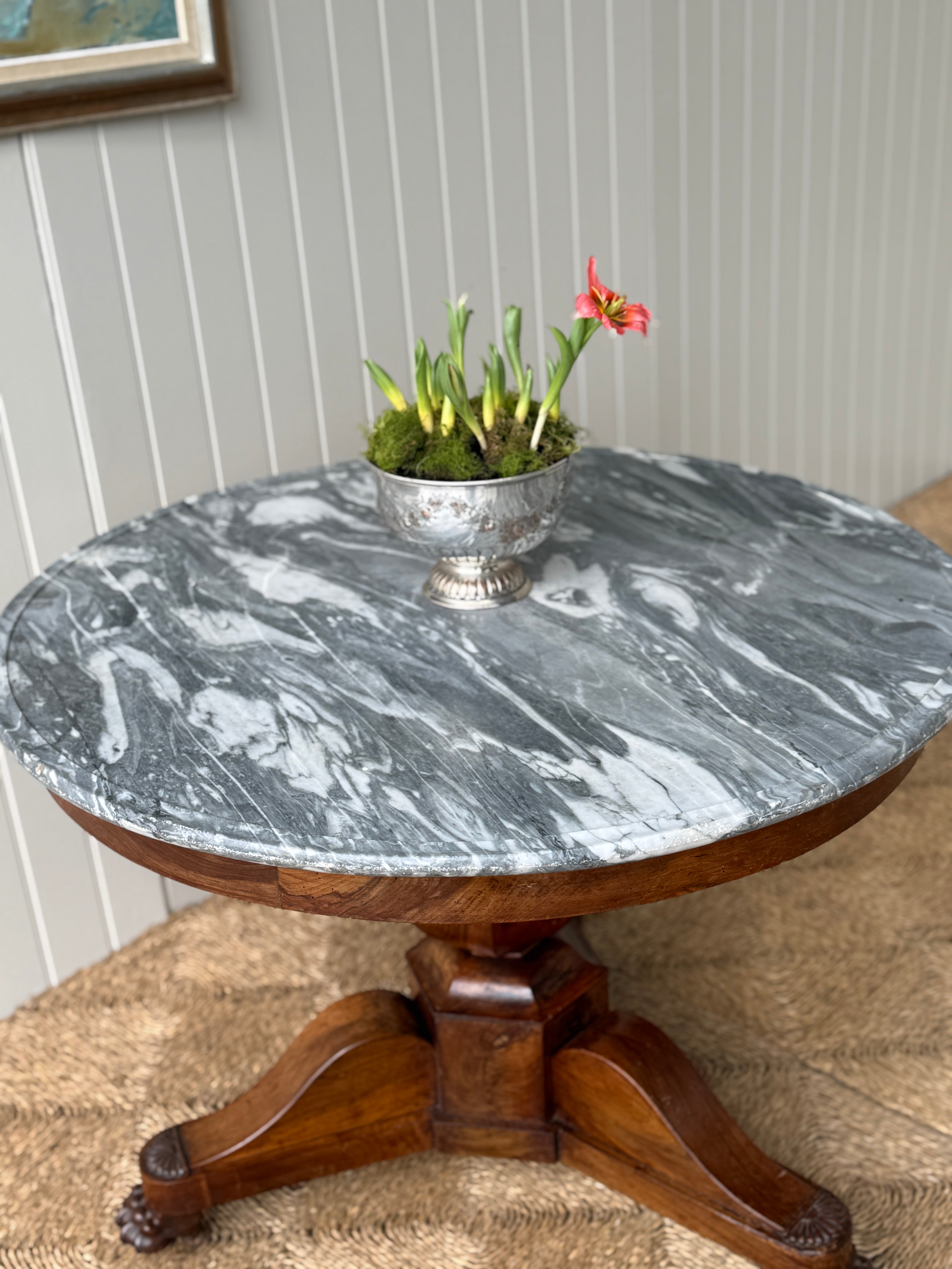 French Marble Topped Gueridon