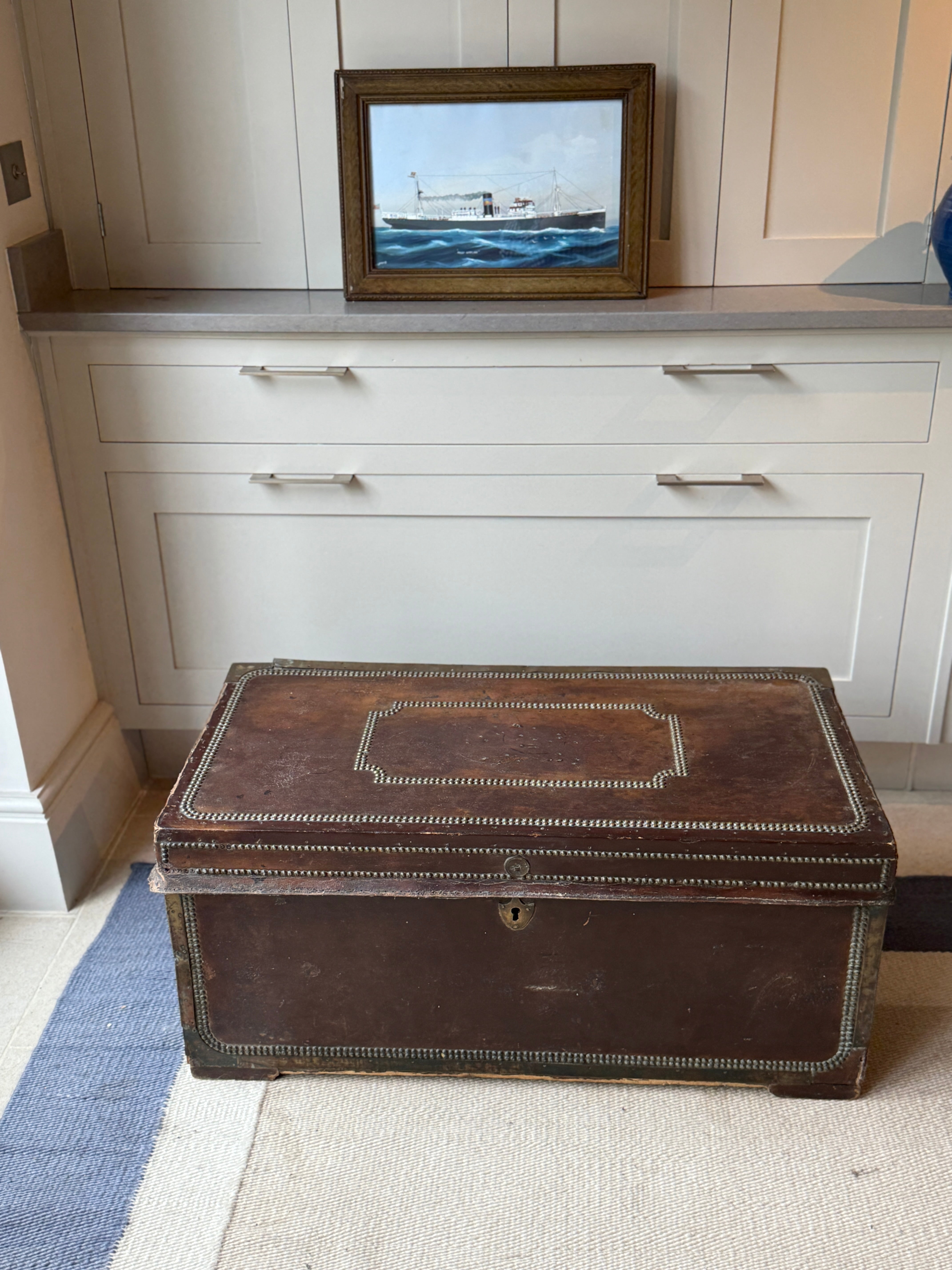 Camphor Wood and Leather Campaign Chest