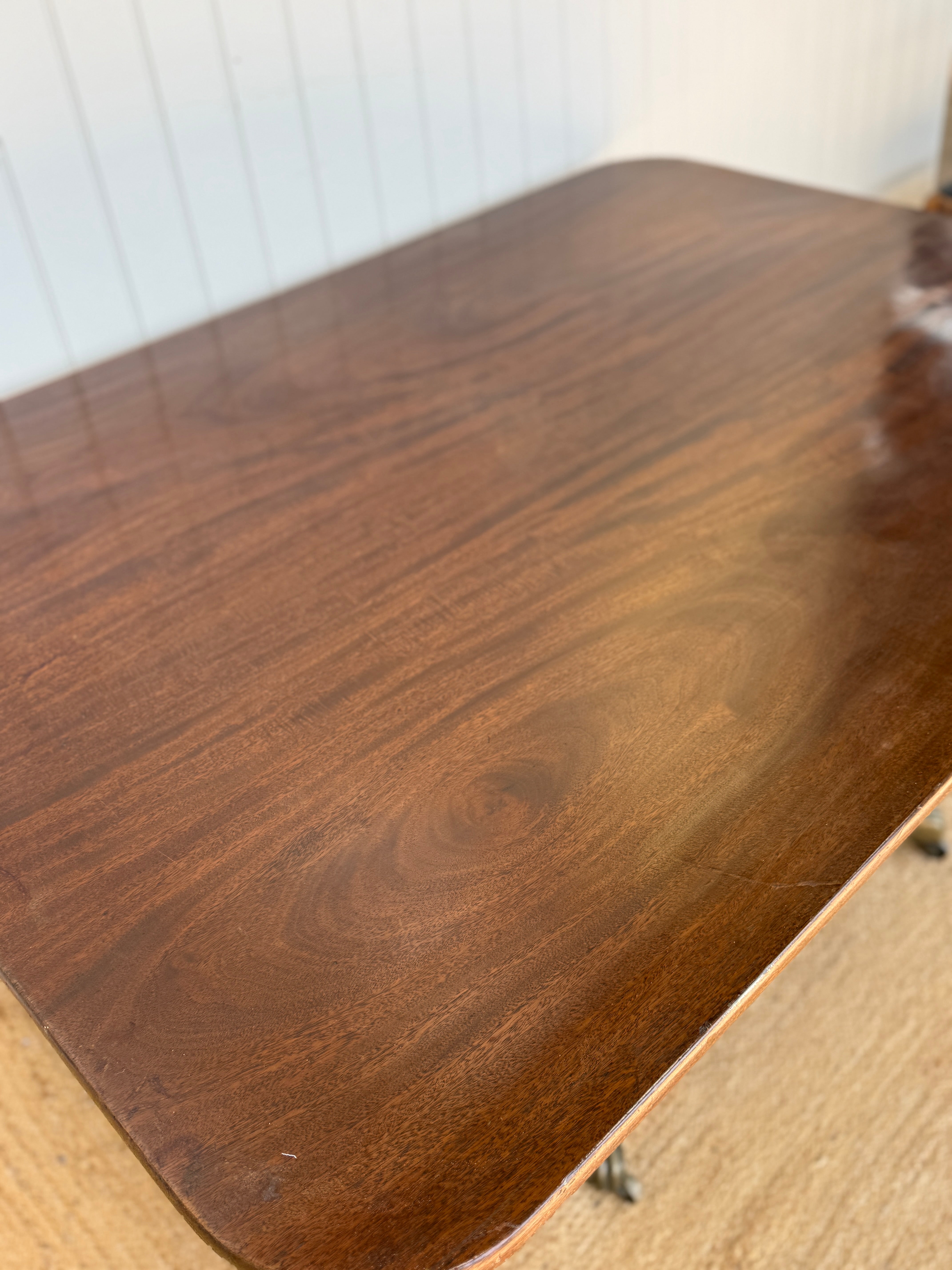 Large Regency Mahogany Tilt Top Table