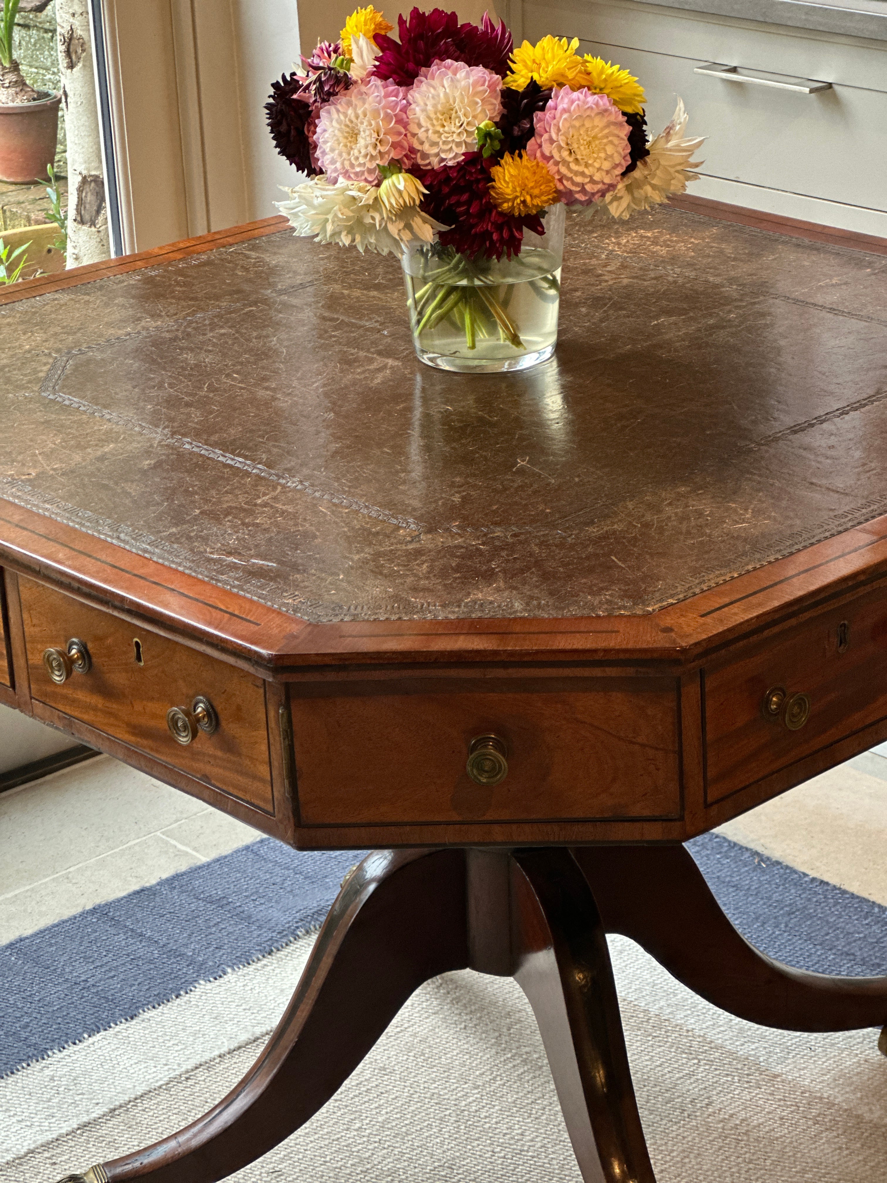 19th Century Octagonal Drum Table