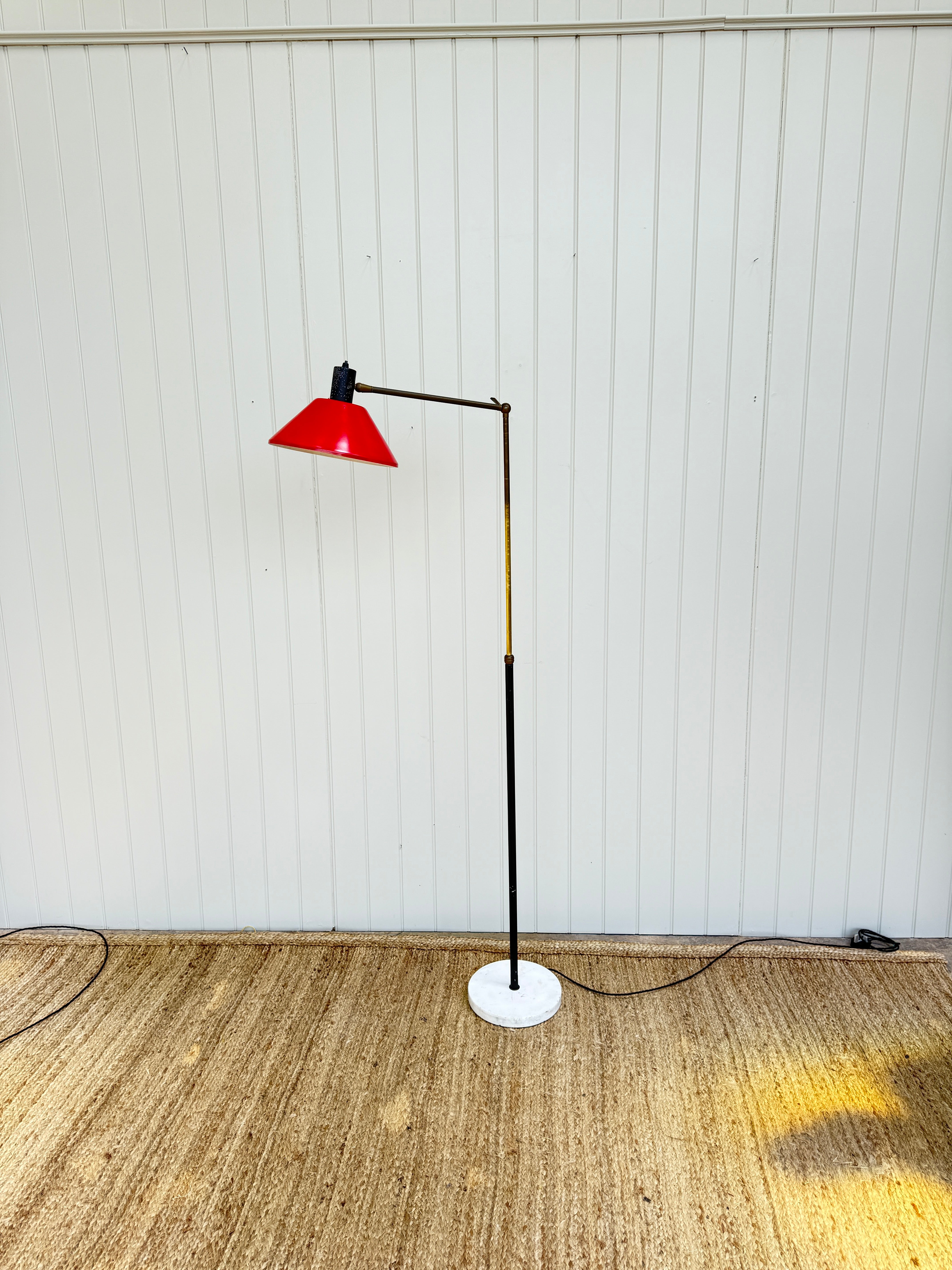 Rare Red Stilux Floor Lamp