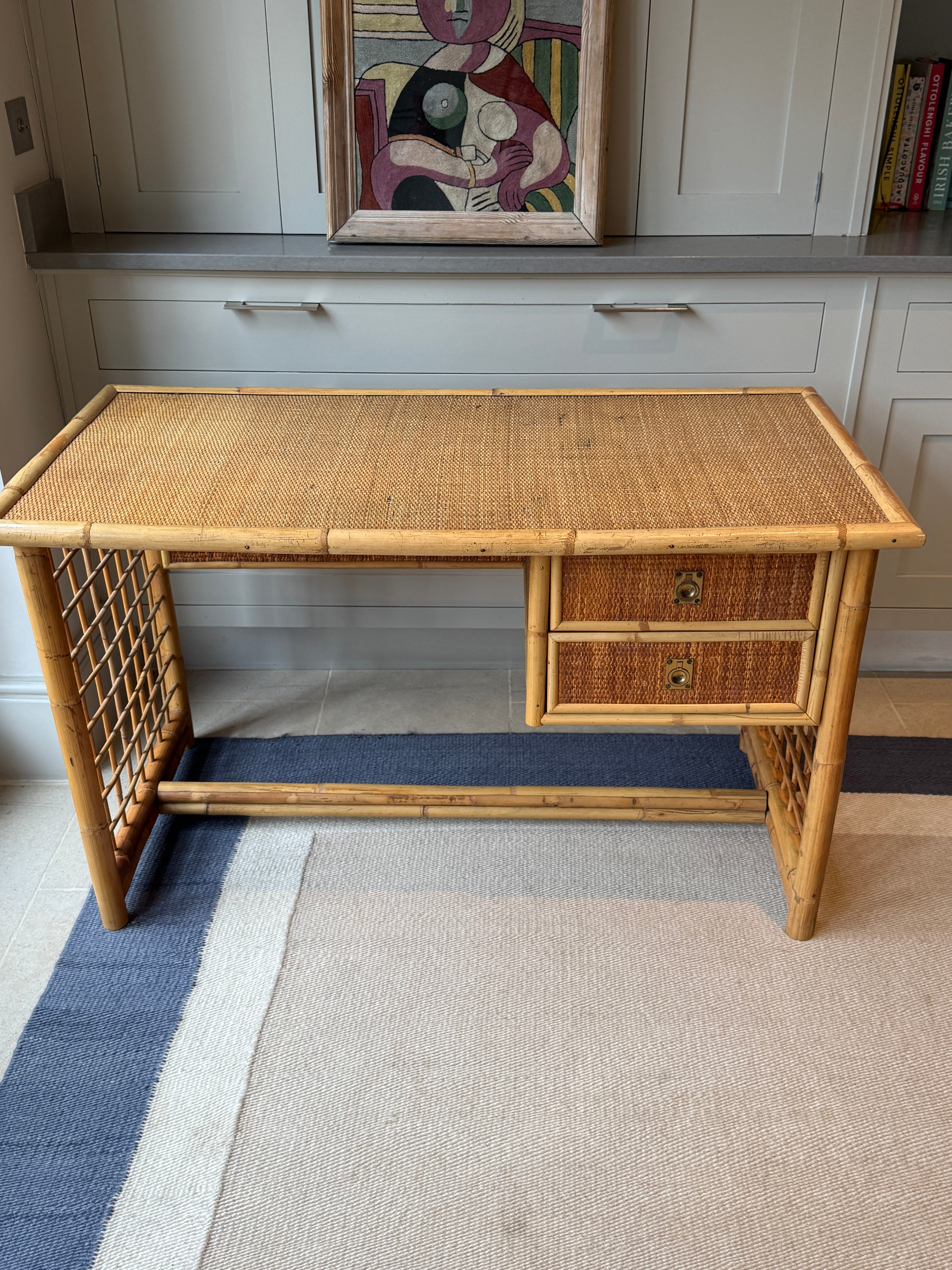 Italian Cane Desk 1970s