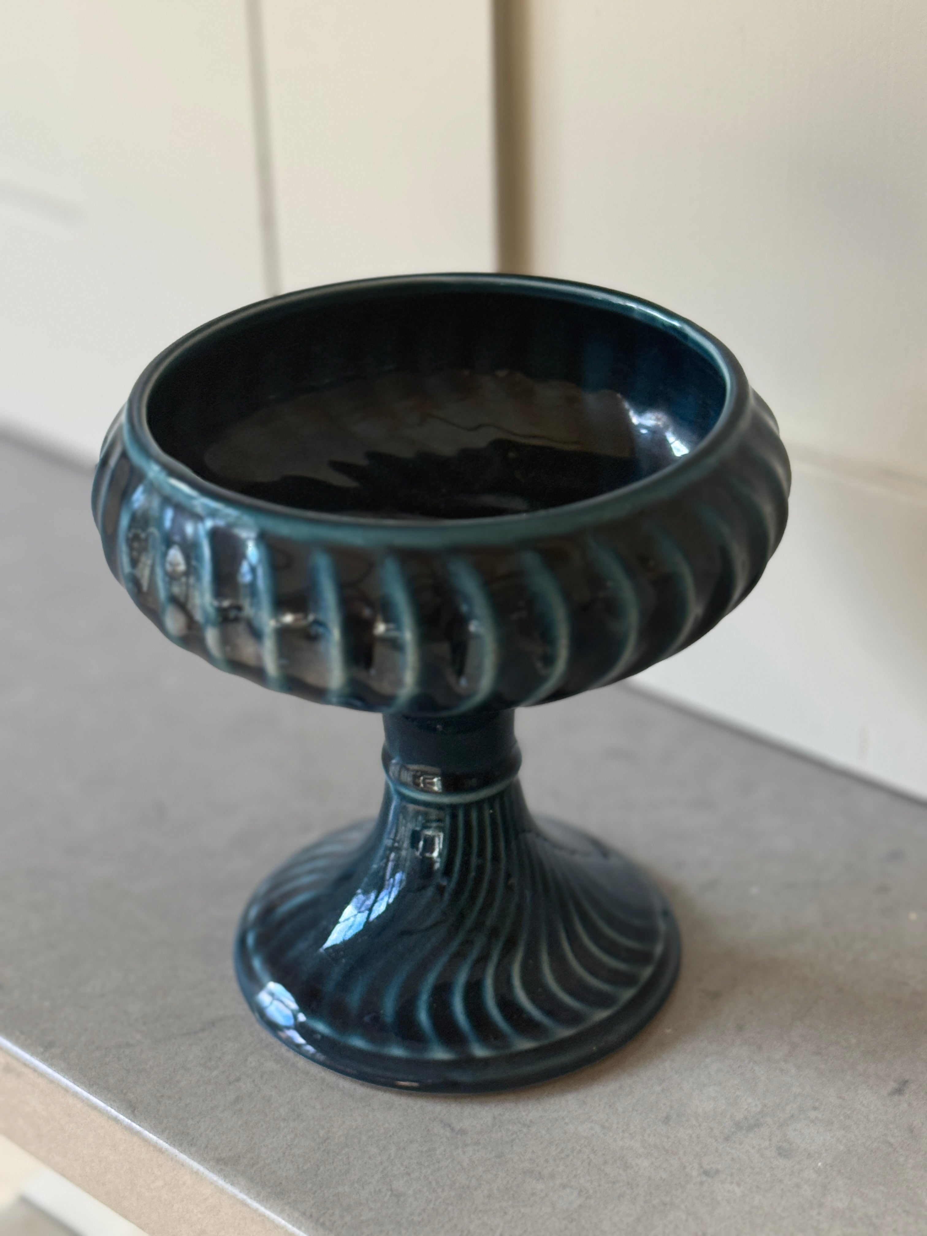 Dartmouth Teal Pedestal Vase