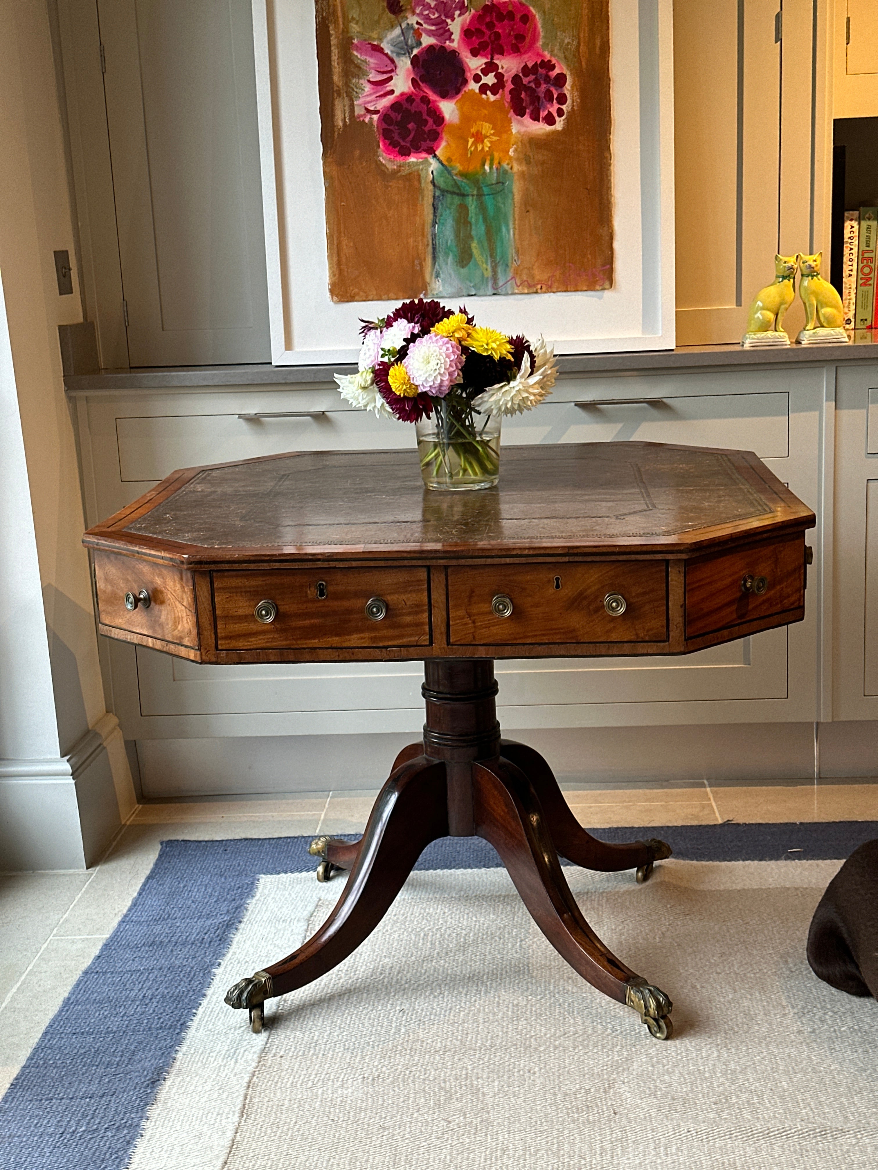 19th Century Octagonal Drum Table