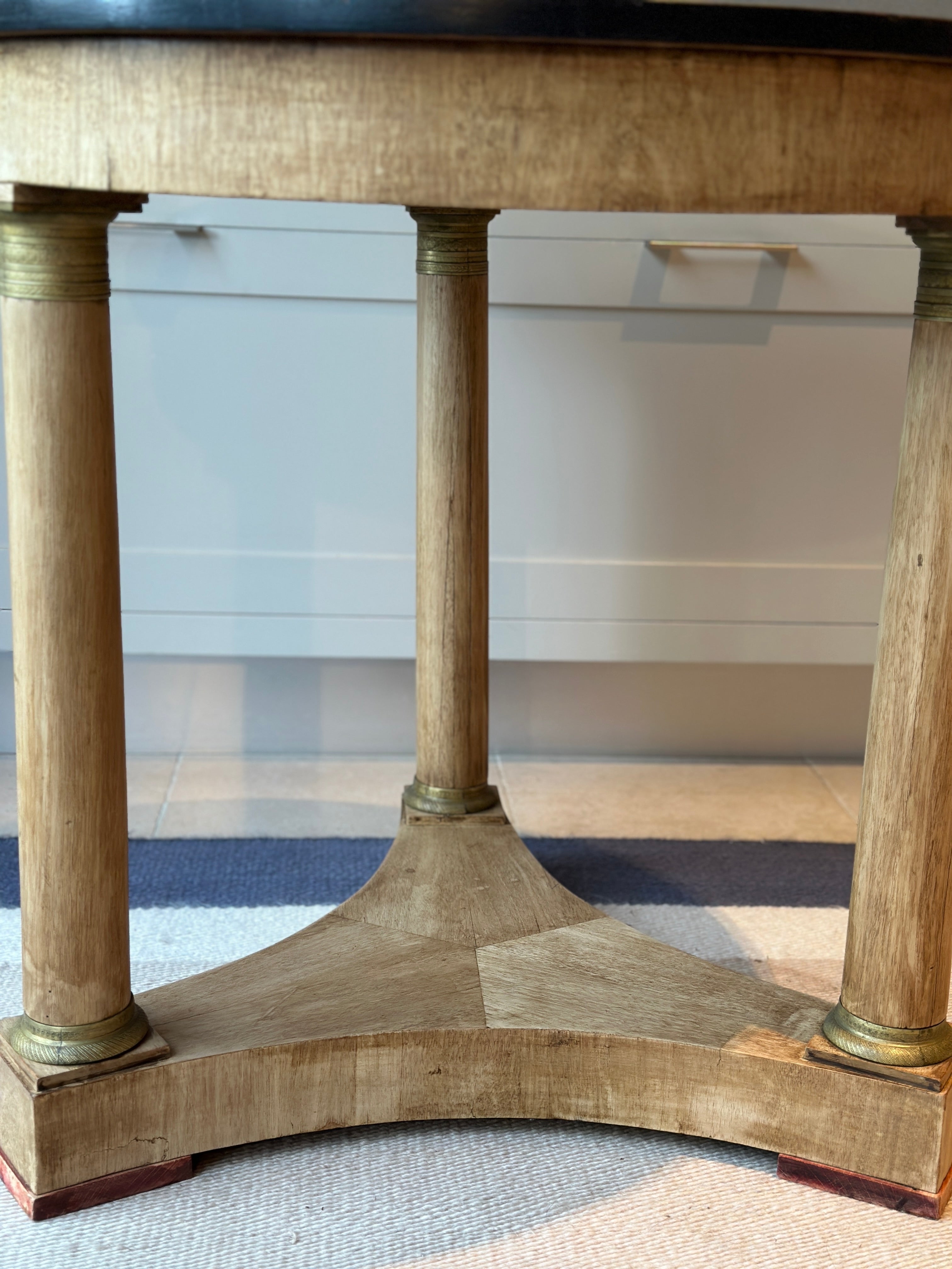 Pale Oak Gueridon with Wooden Top