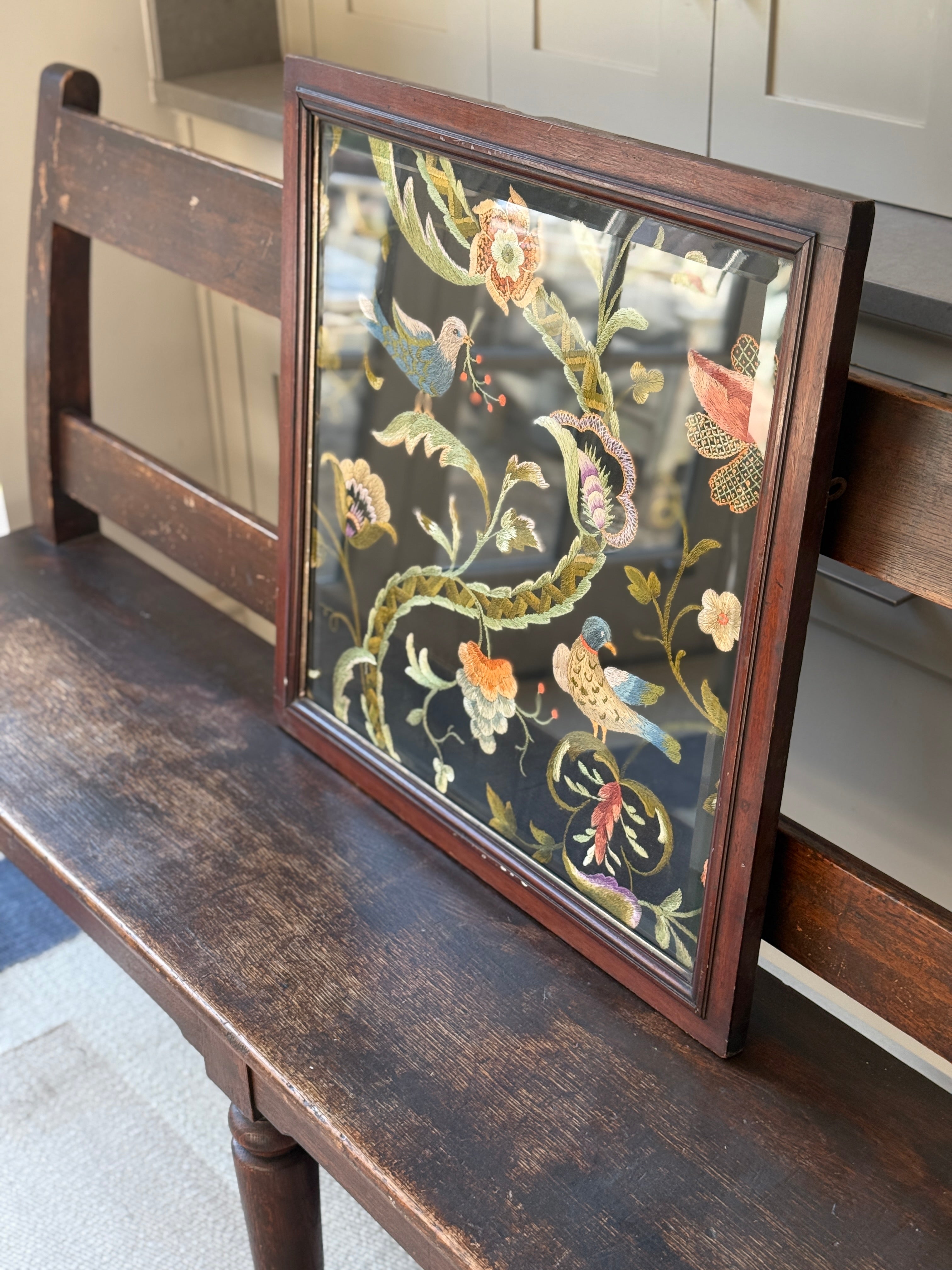 Large Framed Crewelwork
