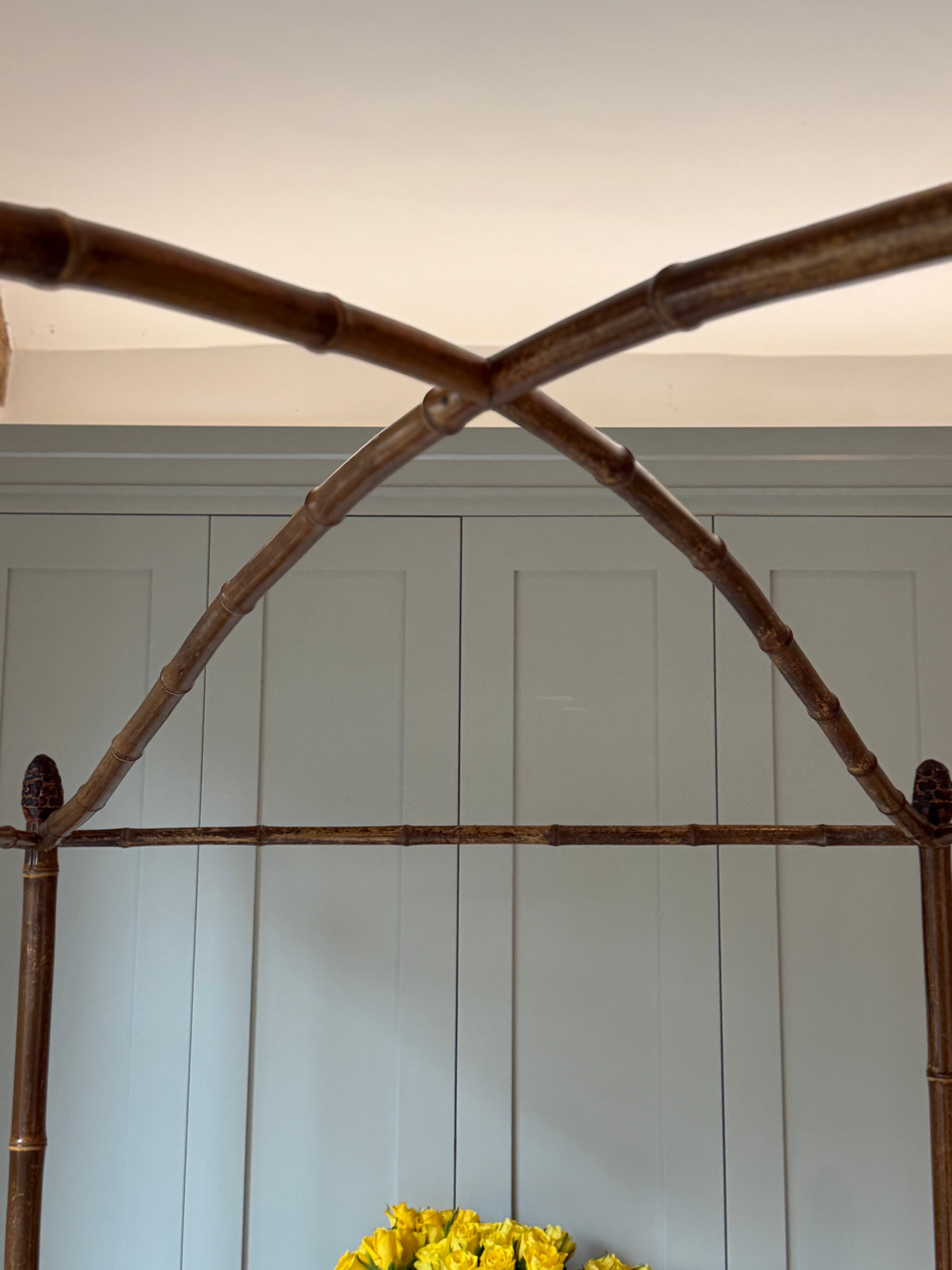 Faux Bamboo Bed with Canapé