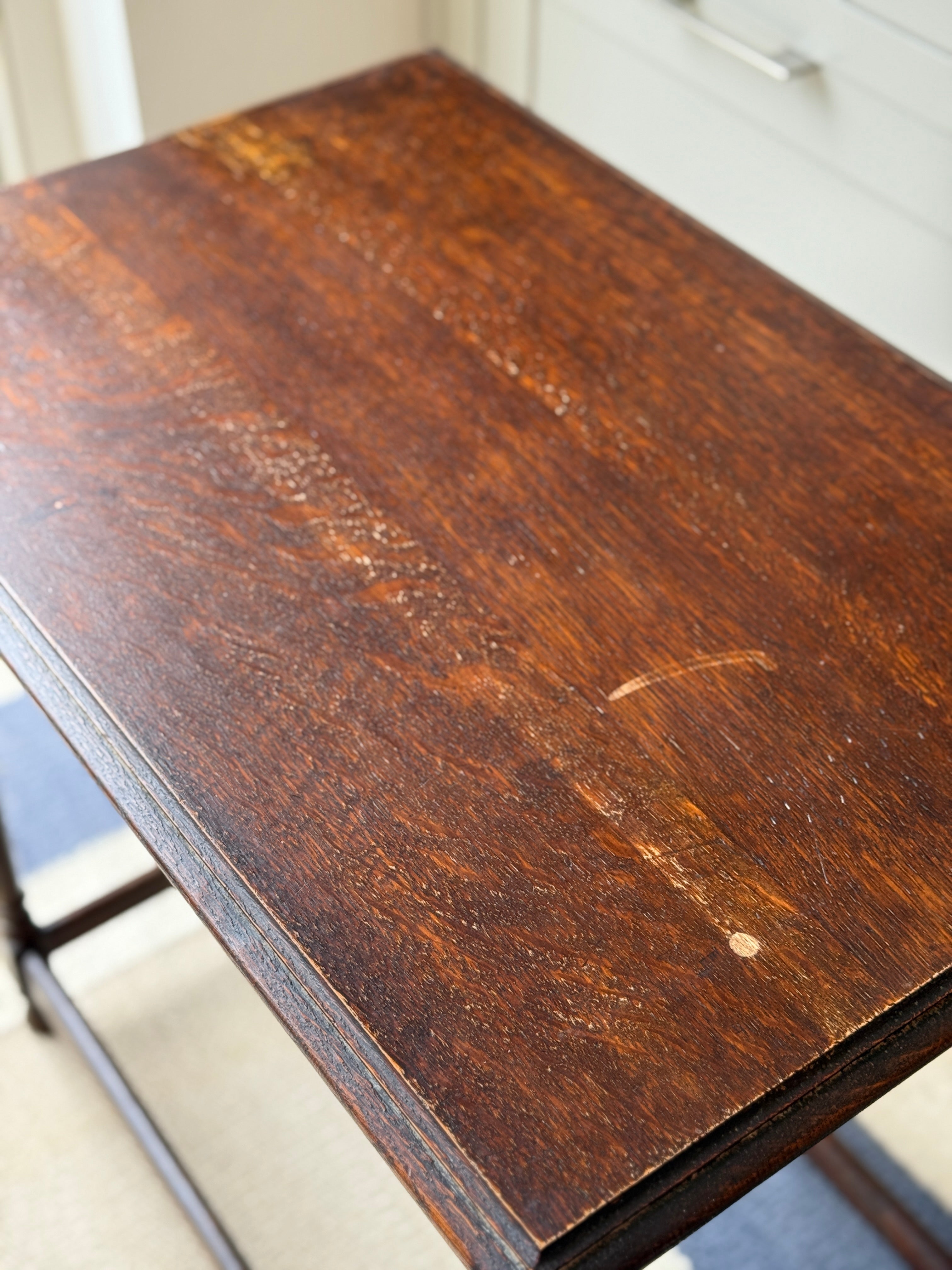 Dark Oak Arts & Crafts Side Table