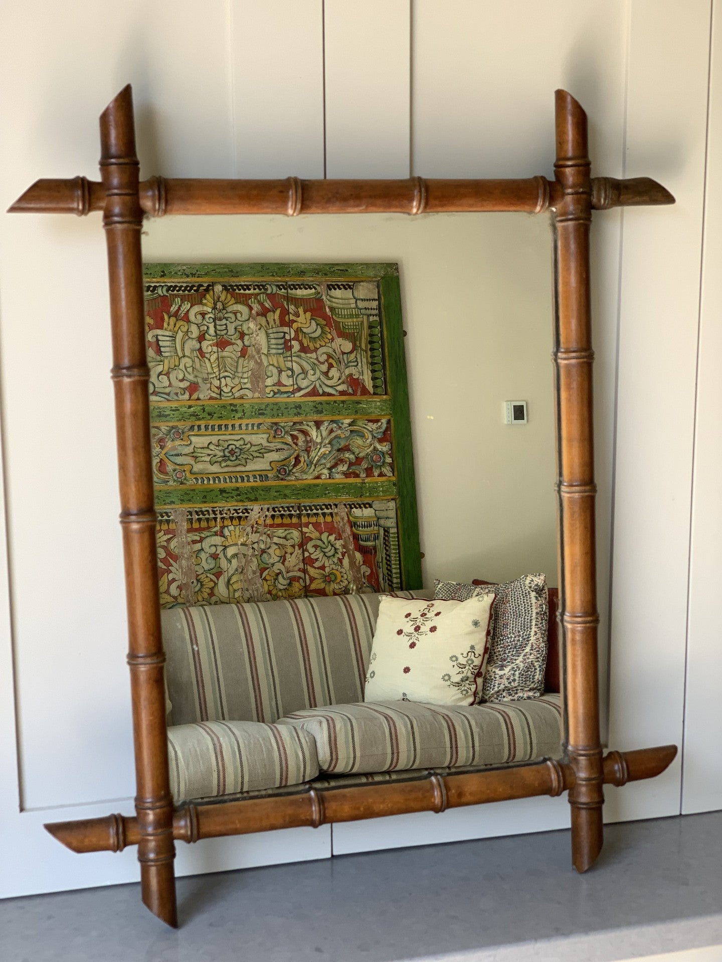 Medium Faux Bamboo Mirror